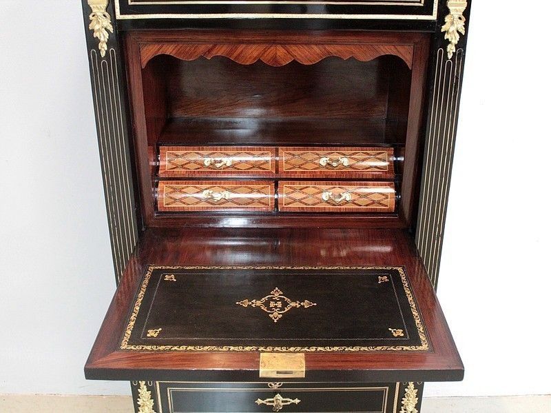 photo for sale Napoleon III Secretary In Blackened Wood 19th