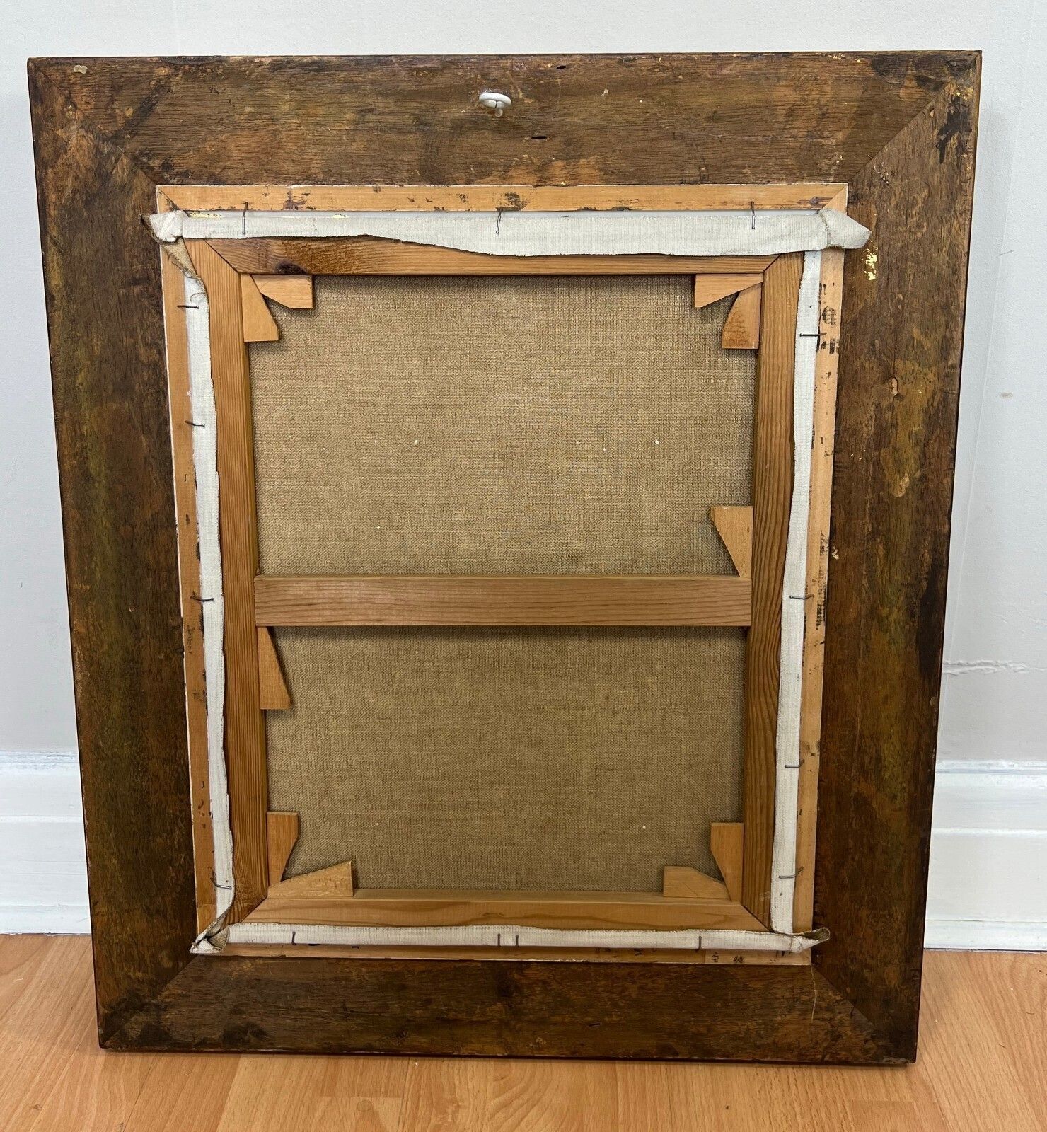 photo for sale Vintage French Oil Painting Floral Still Life Framed Carved Signed Lot 5112.