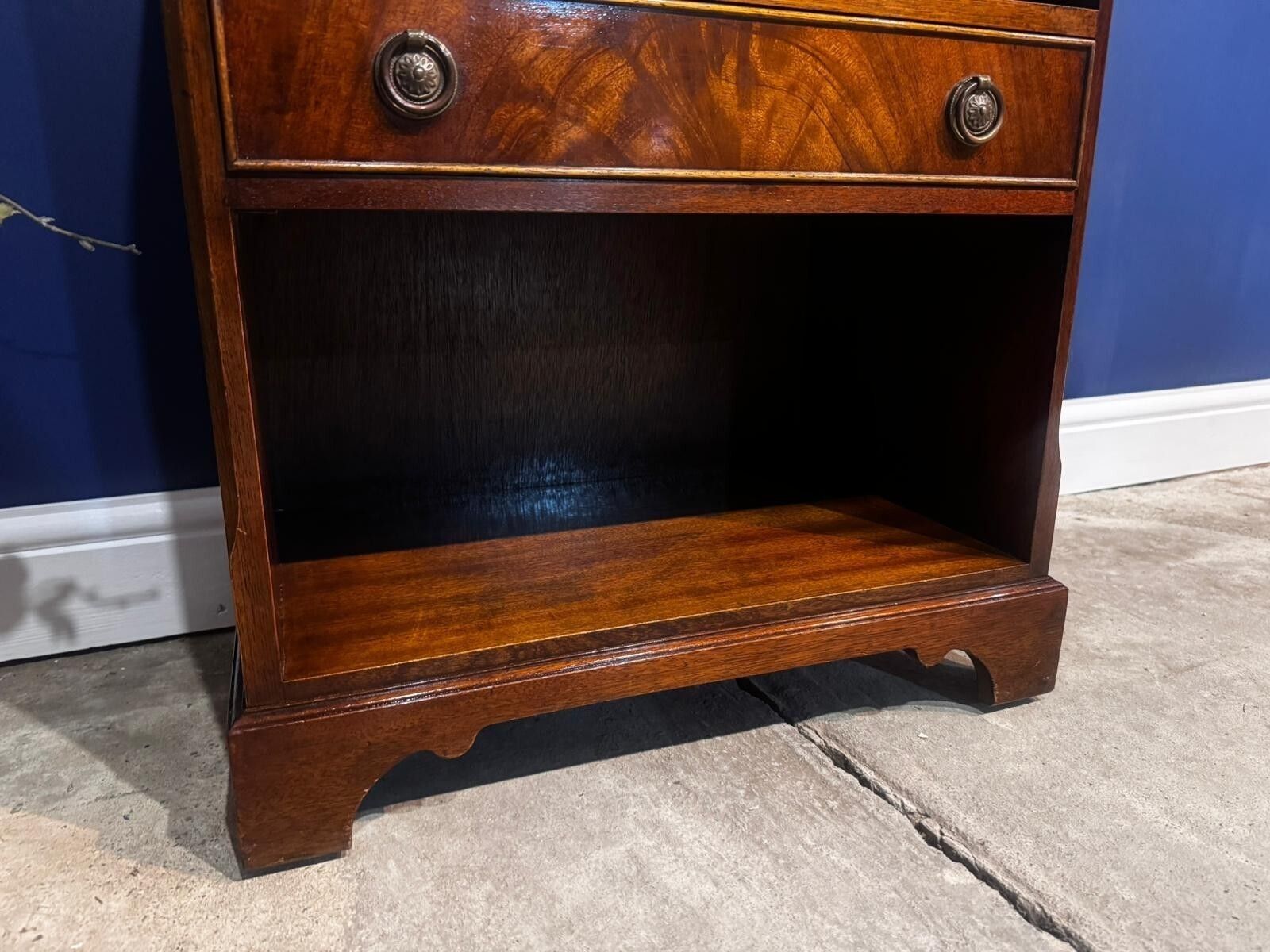 Vintage Mahogany Hall Table Stand Telephone Bedside Cabinet Drawer Reprodux. photo buy