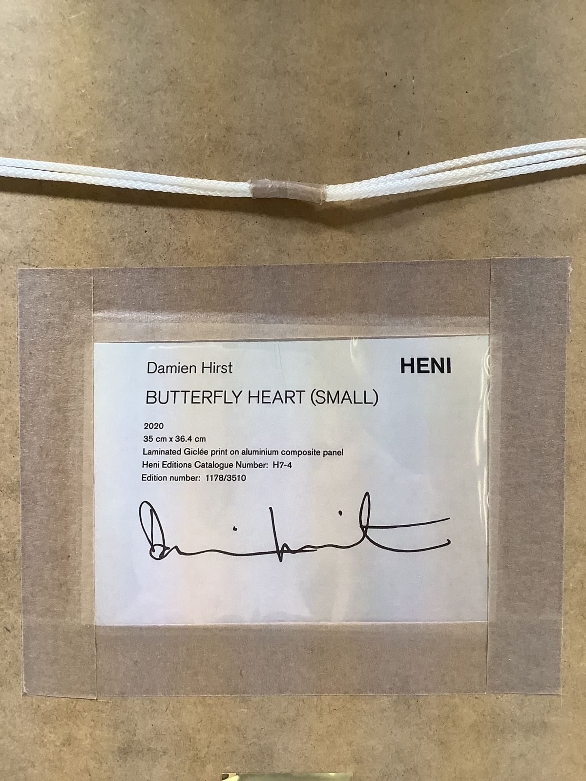 Framed Damien Hirst Butterfly Heart Signed Limited Edition Print 2020 photo vinterior