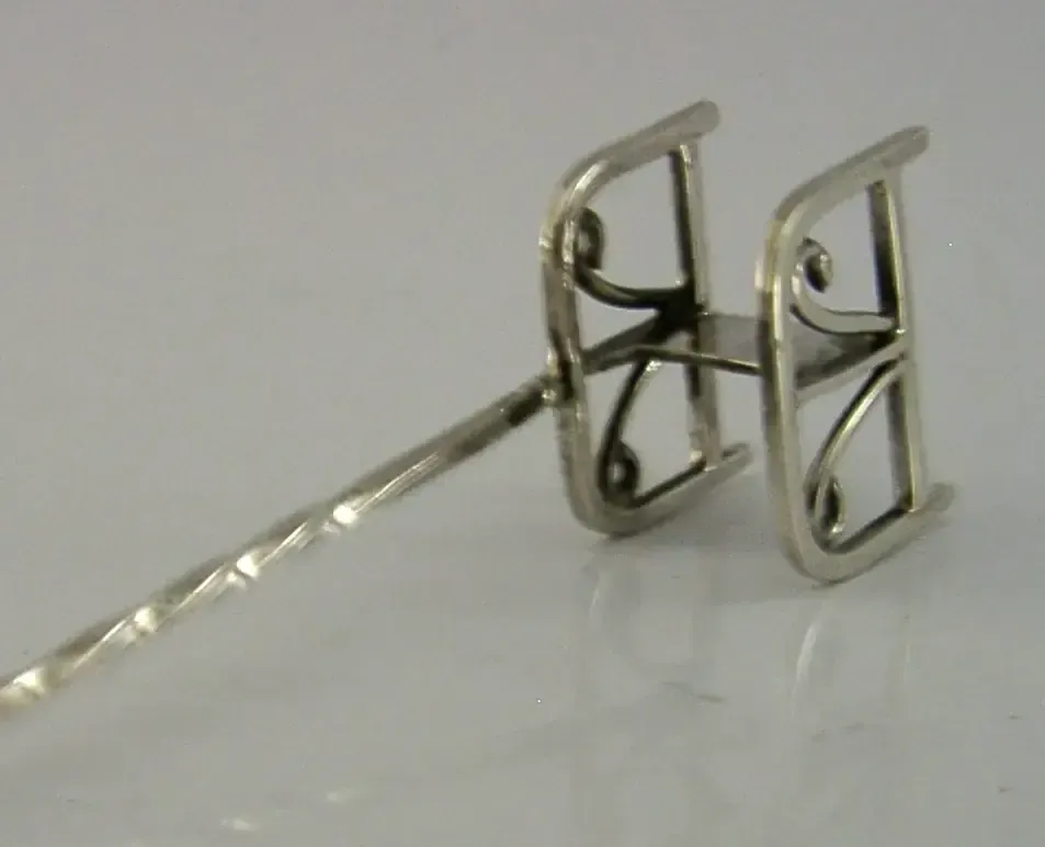 Sterling Silver Miniature Dolls House Gardening Boot Foot Scraper London 1995 photo Home Decor