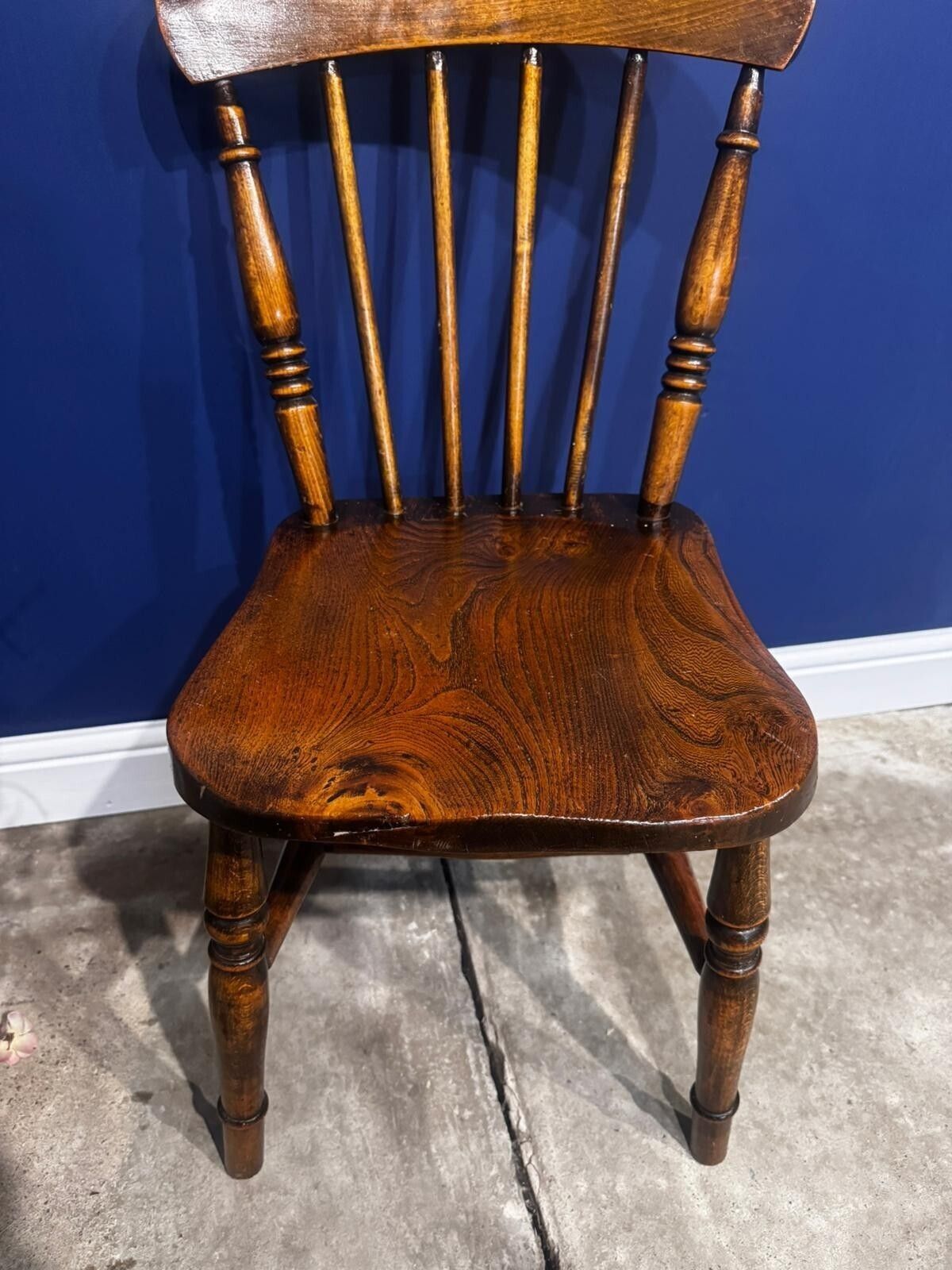 Antique Elm Chair Farmhouse Rustic Kitchen Dining Chair Victorian Bedroom. photo Furniture