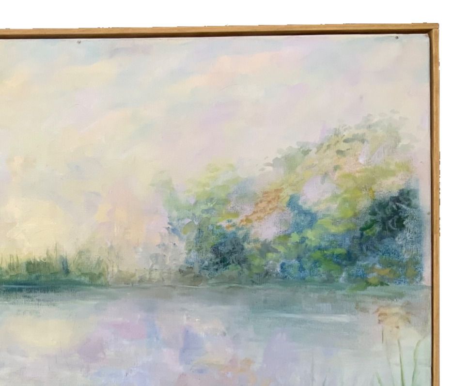 Vintage Oil Painting Impresionistic Landscape, 1970s photo for sale