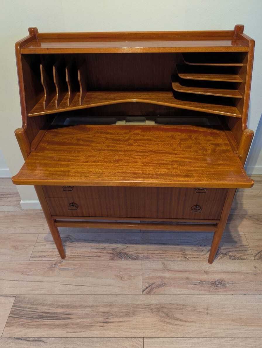 Mid Century Scandinavian Teak Secretary Bureau, 1960s photo for sale