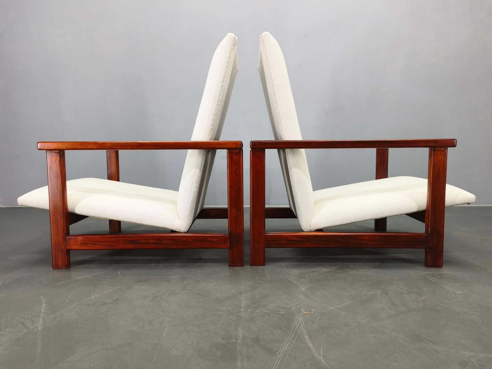 Pair Of Mid Century Pine Lounge Chairs, Czechoslovakia 1970s photo 1383.0