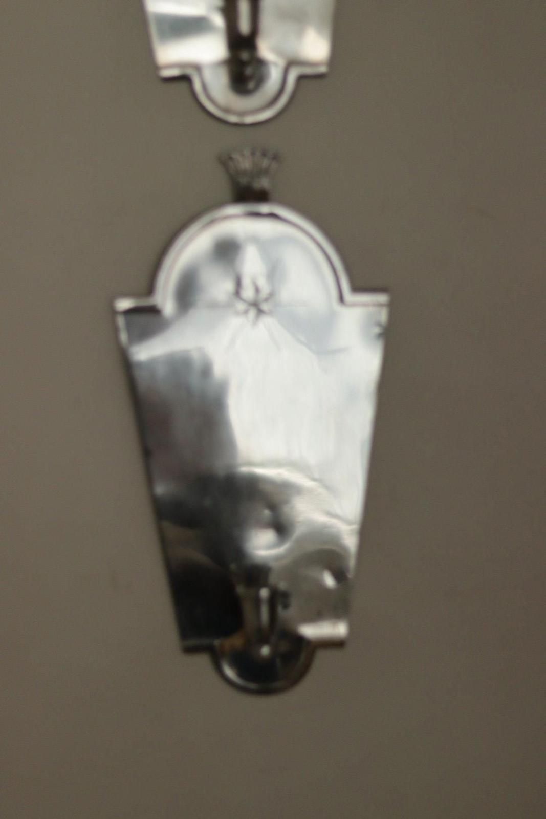 Pair Of Mid Century Swedish Pewter Sconces By Svenskt Tenn photo 275.0
