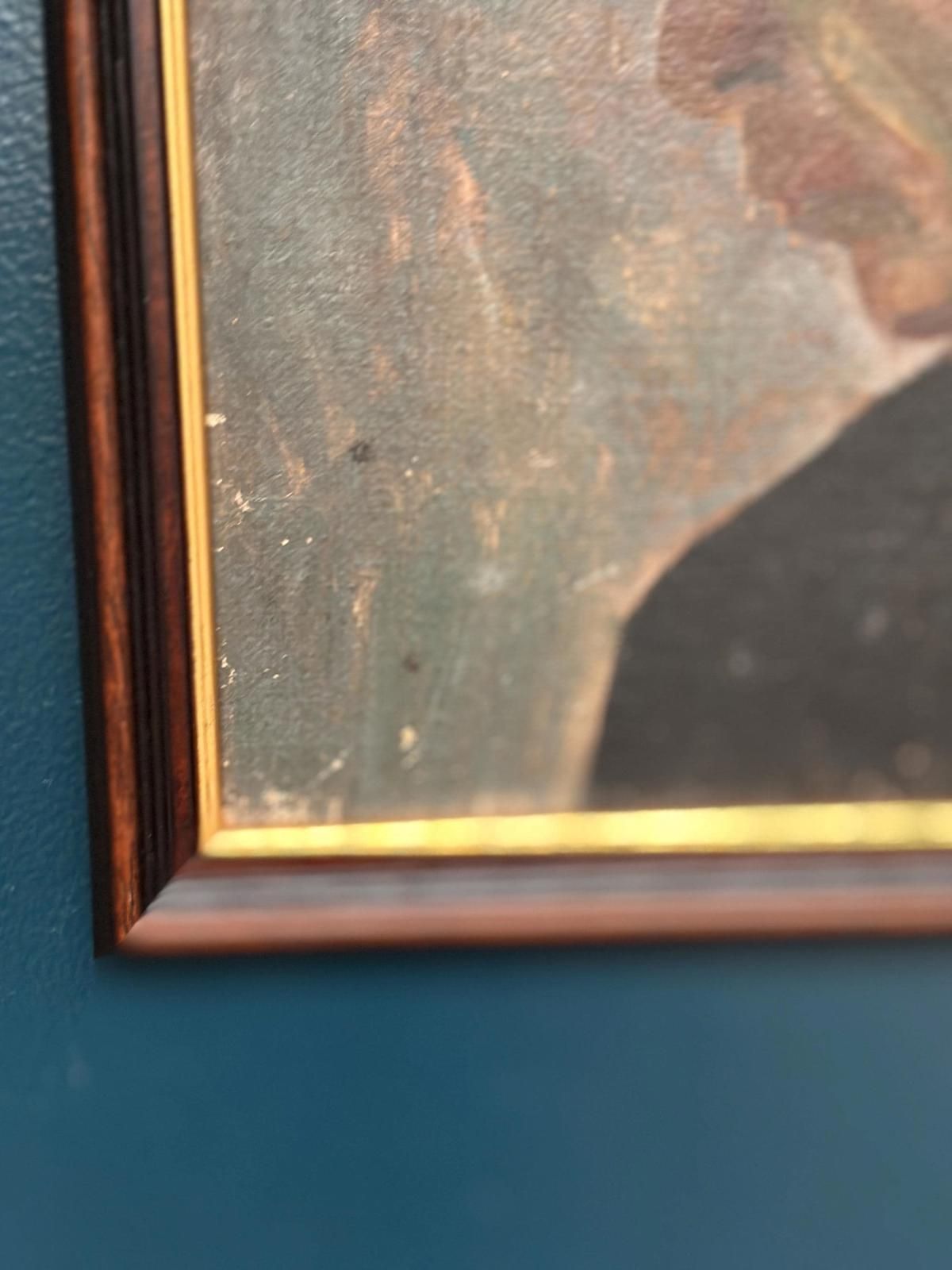 Original Mid Century Swedish Oil On Panel – “Weight Of Thoughts” – Vintage & Framed – 32 × 40 Cm (12.6" × 15.7") photo buy