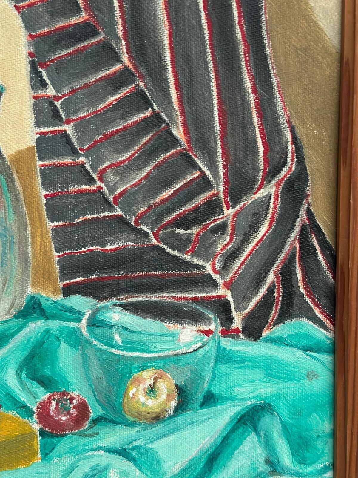 photo buy Original Swedish Oil On Panel – “Still Life With Fruits And Vase” By Sune Lindahl – Vintage & Framed – 30 × 35 Cm (11.8" × 13.8")