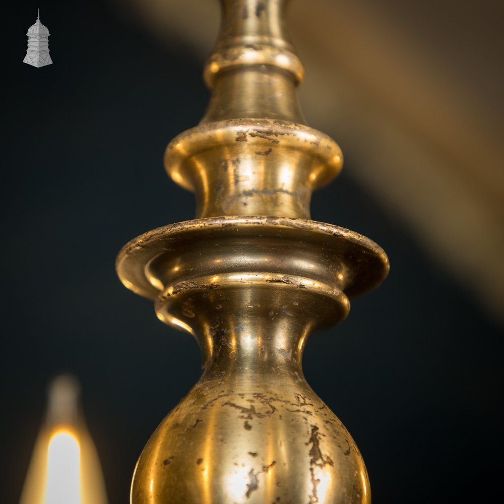 2160.0 Antique Brass Six Light Candle Chandelier photo