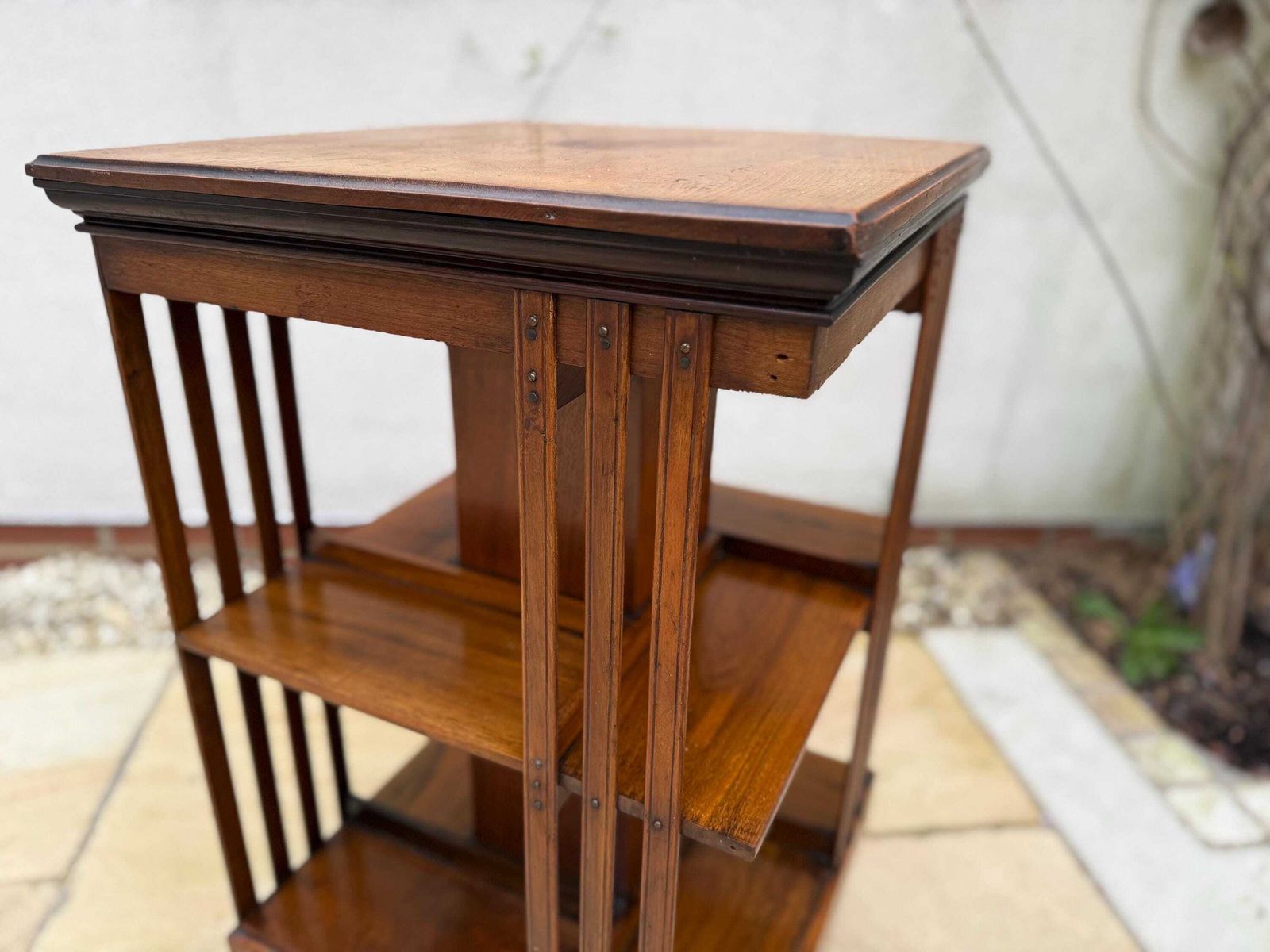 Antique Edwardian Oak Revolving Bookcase photo furniture