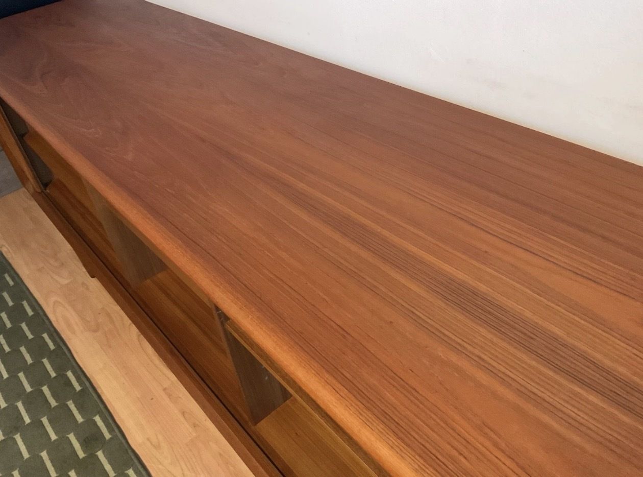 Danish Teak Tambour Door Sideboard By Bernhard Pedersen & Son Model 142 photo Furniture