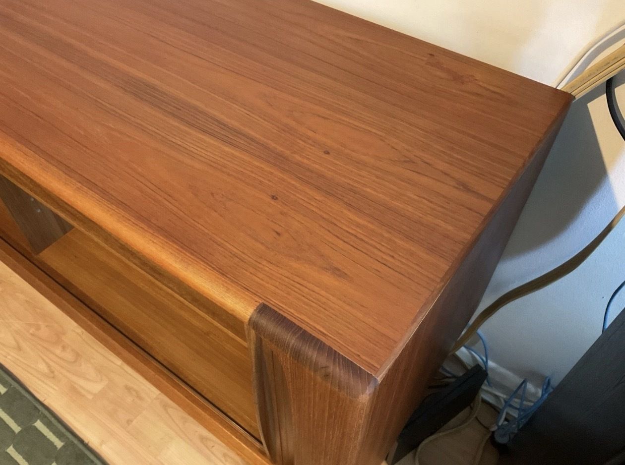 Danish Teak Tambour Door Sideboard By Bernhard Pedersen & Son Model 142 photo vintage