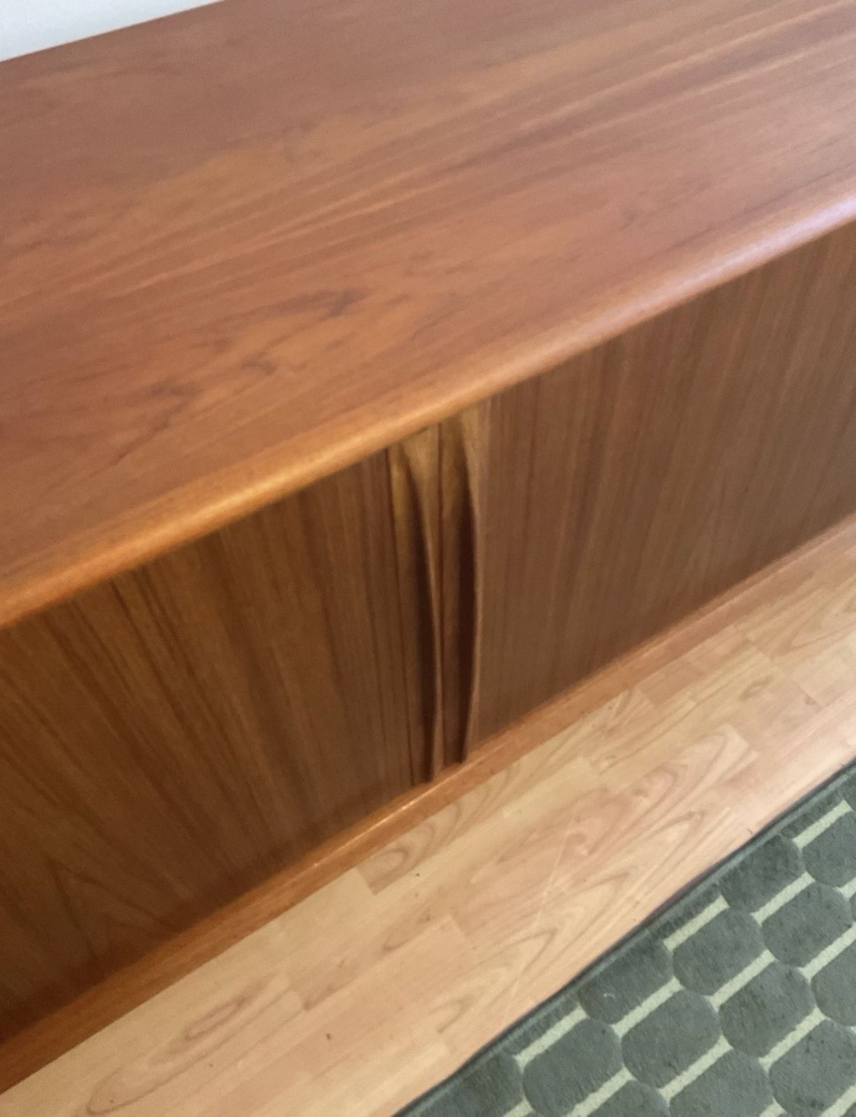 3345.0 Danish Teak Tambour Door Sideboard By Bernhard Pedersen & Son Model 142 photo
