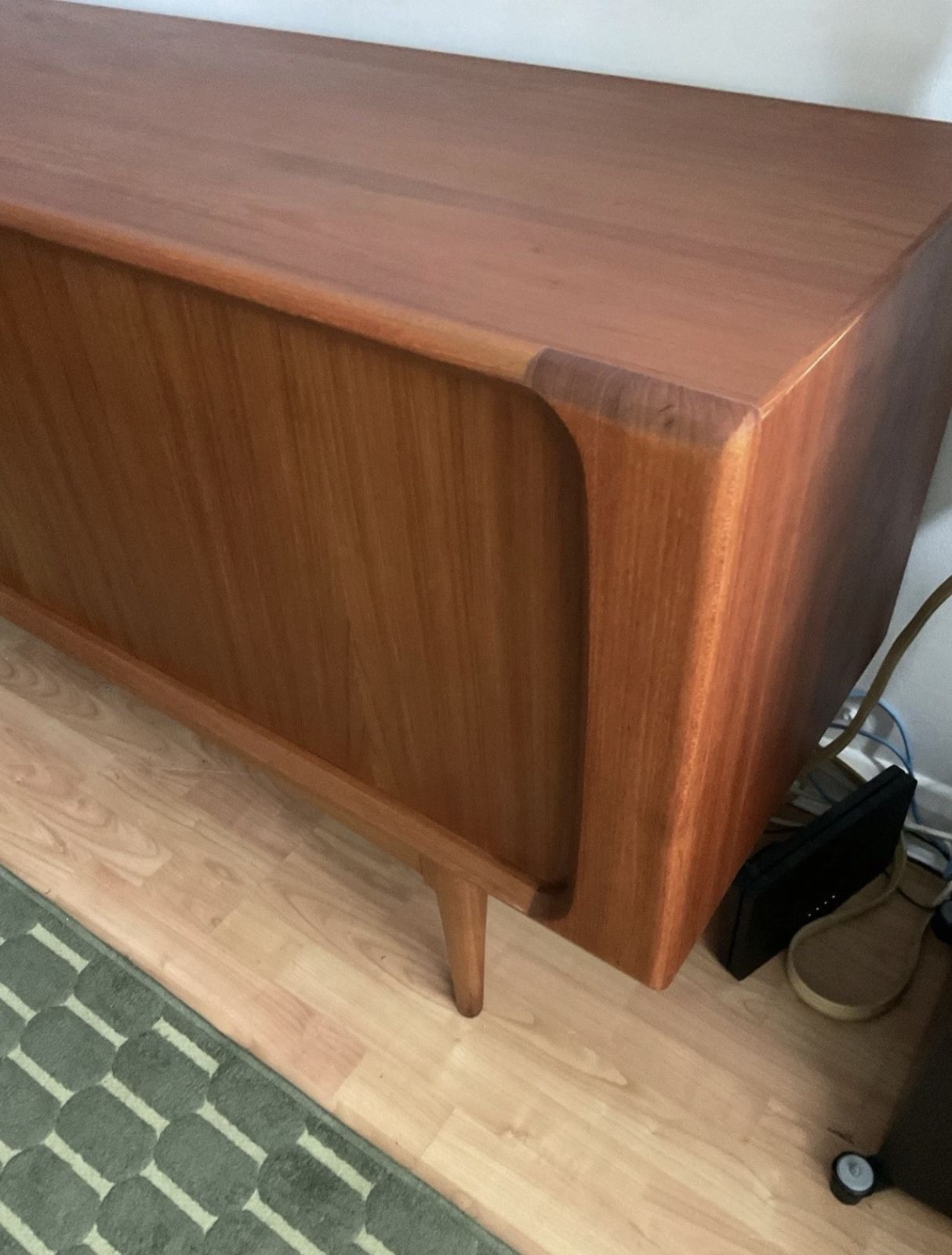 photo vintage Danish Teak Tambour Door Sideboard By Bernhard Pedersen & Son Model 142