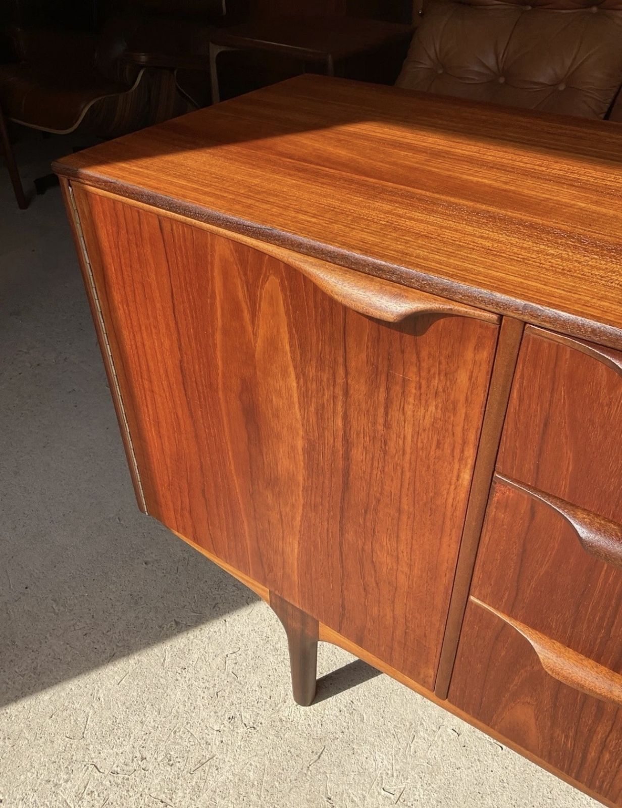 Mid Century “S” Form Teak Sideboard By Sutcliffee Todmorden 2211c 1960s photo vinterior