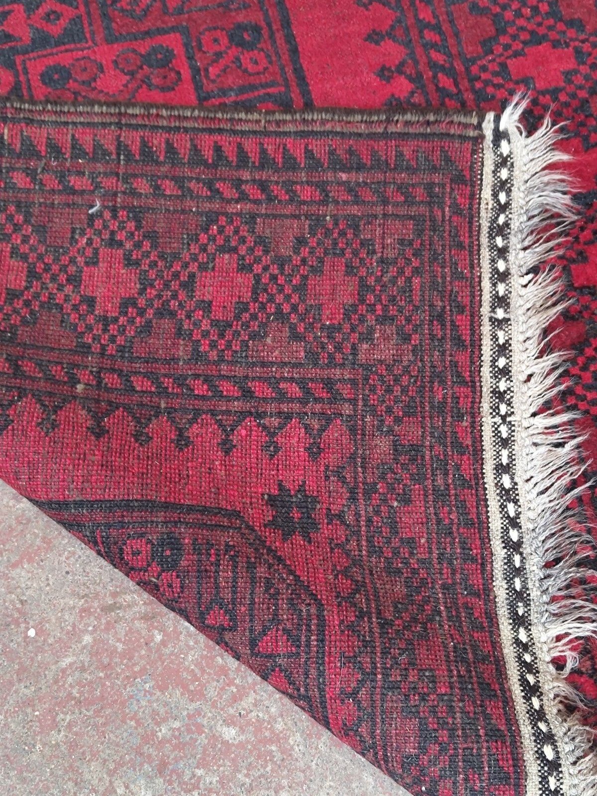 photo furniture 1970s Afghan Aqcha Rug 100% Wool Hand Knotted Hand Dyed 160cm X 104cm