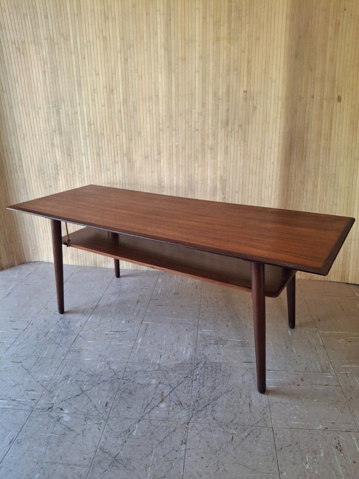 photo vinterior Fab Mid Century 1960s Danish Hakon Madsen Long Teak Coffee Table