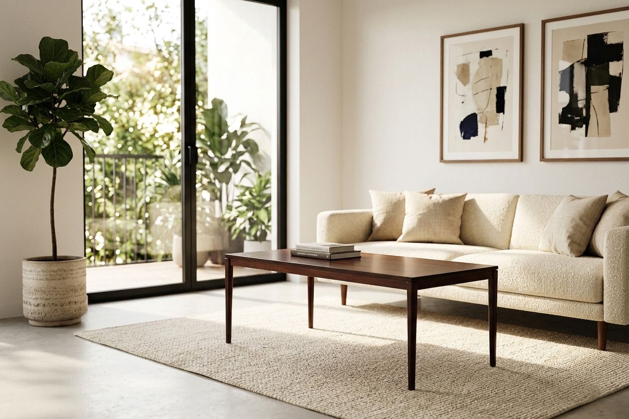 photo vinterior Grand Mid Century Danish Coffee Table In Figured Brazilian Rosewood, Denmark, 1960s