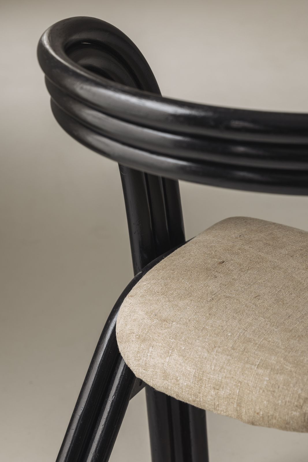 photo for sale Set Of Four Sculptural Dining Chairs By Axel Enthoven For Rohé Design, 1980s