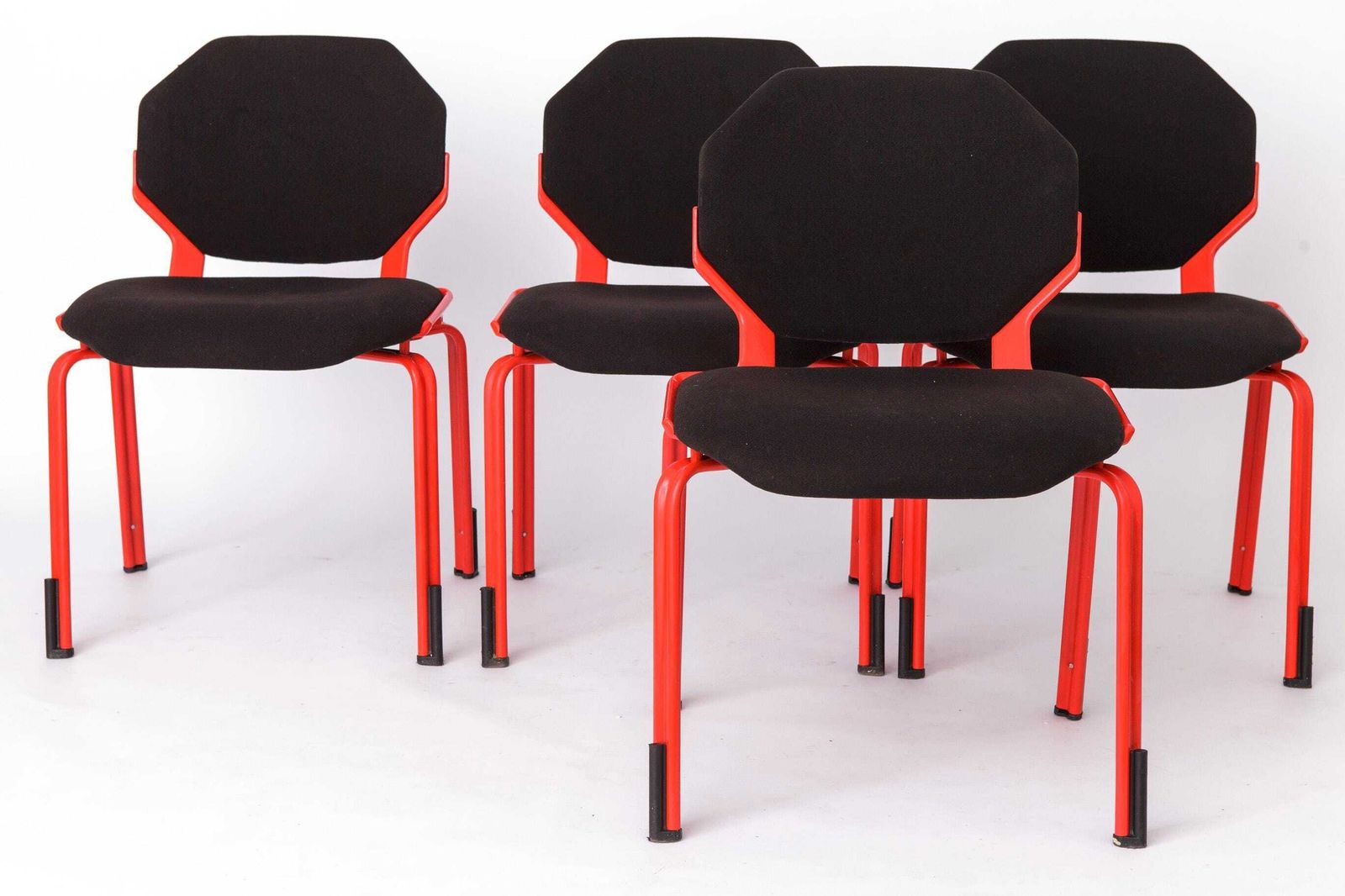 Space Age Stoelen Set Van 4, Fröscher Stapelstoelen, Duits Design Jaren 1980, Hartmut Engel, If Design Award