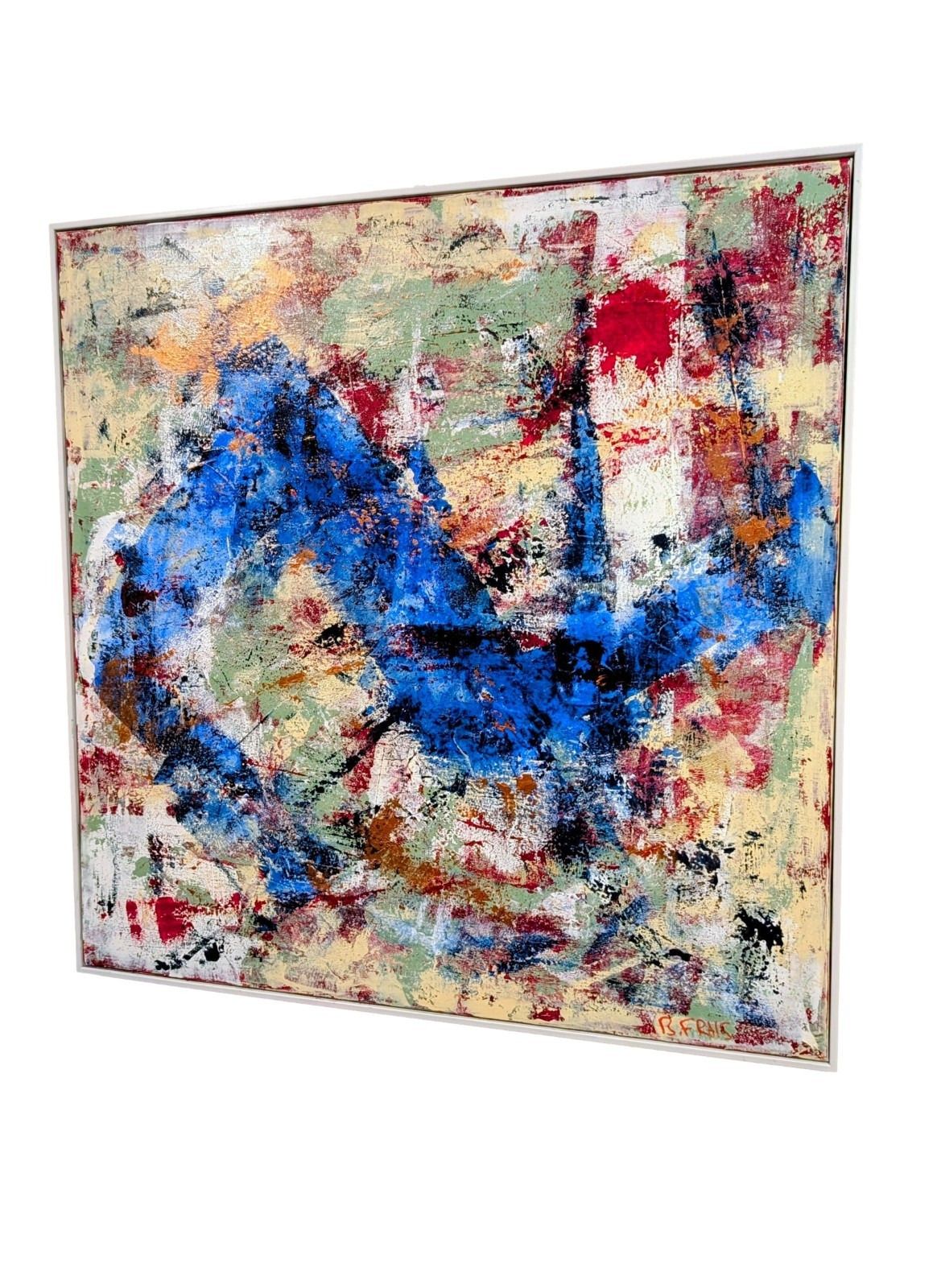 Original Modernist Abstract Signed Painting By Benjamin Frais Large Wall Art 33 photo furniture