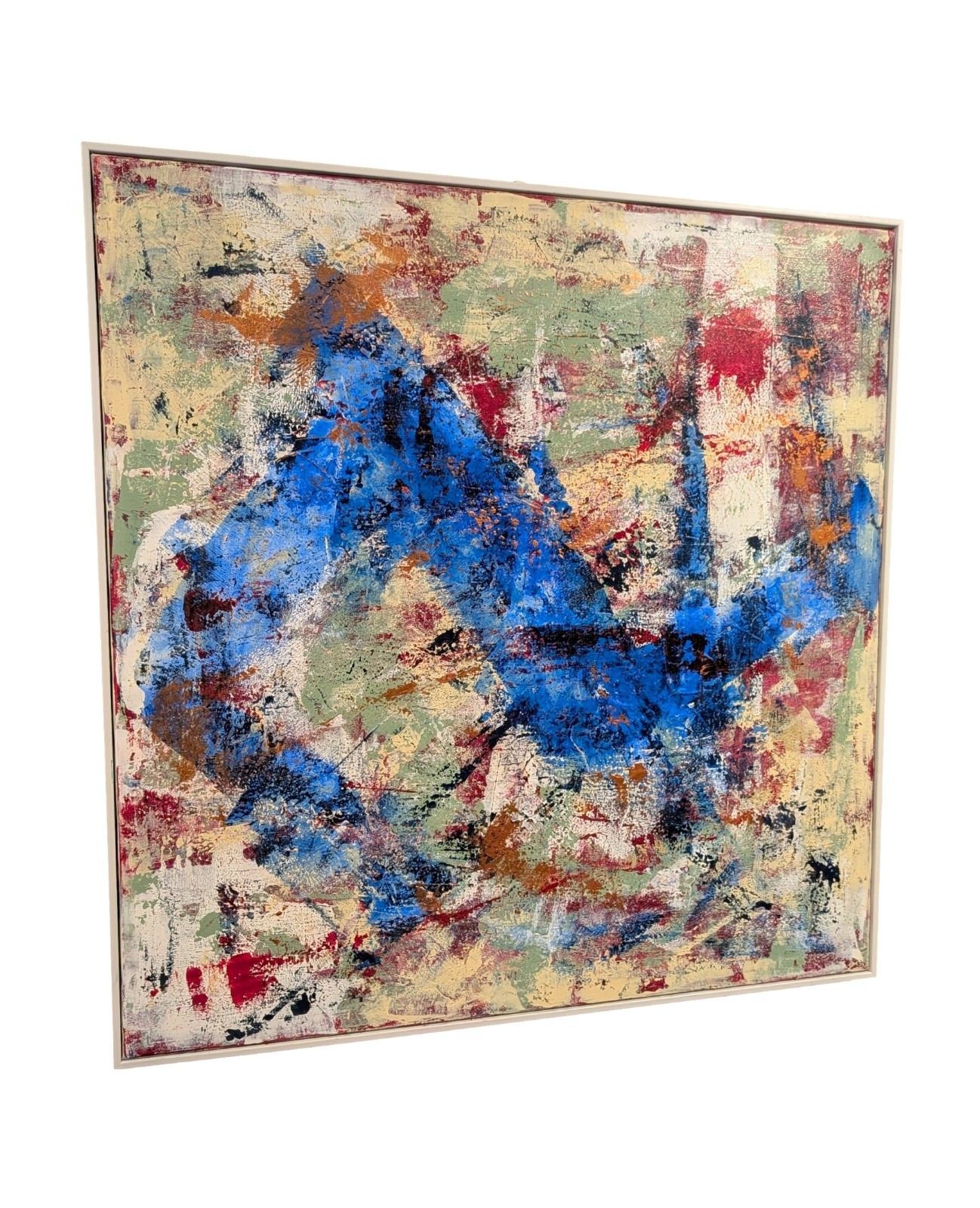 Original Modernist Abstract Signed Painting By Benjamin Frais Large Wall Art 33 photo for sale