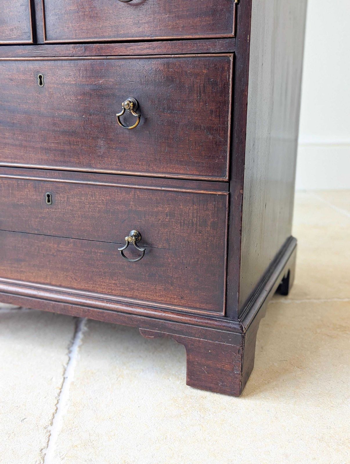 Antique Georgian Mahogany Commode Chest C.1800 photo vintage
