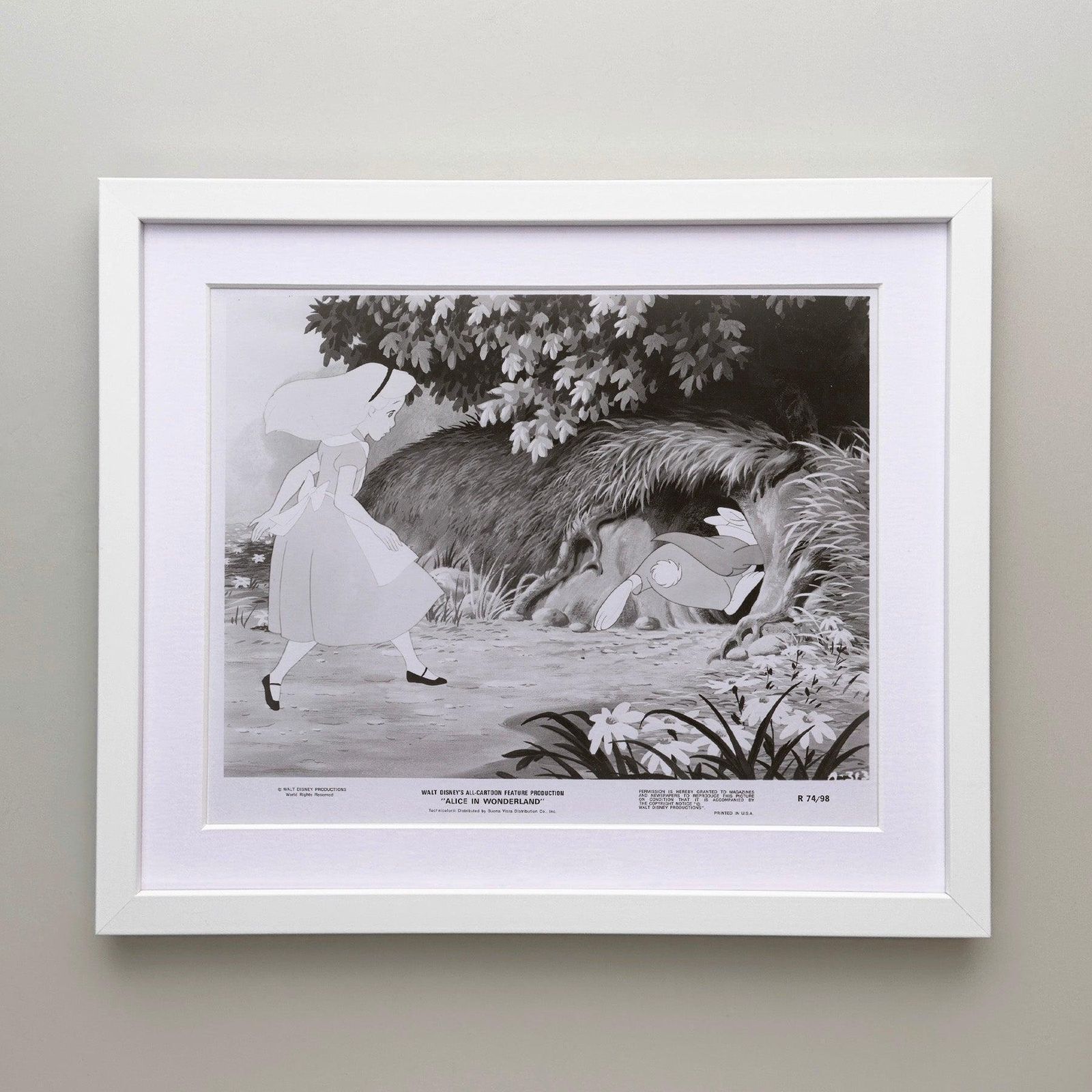 Alice In Wonderland (1951) Press Publicity Still   Framed photo for sale