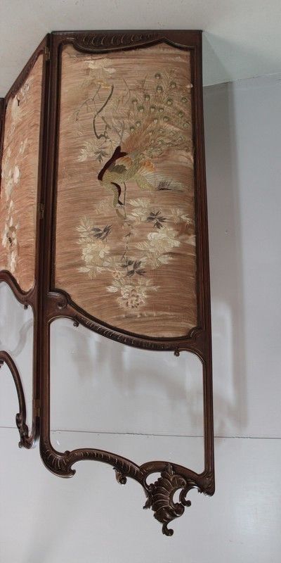 Louis XV Screen Walnut 20th photo for sale
