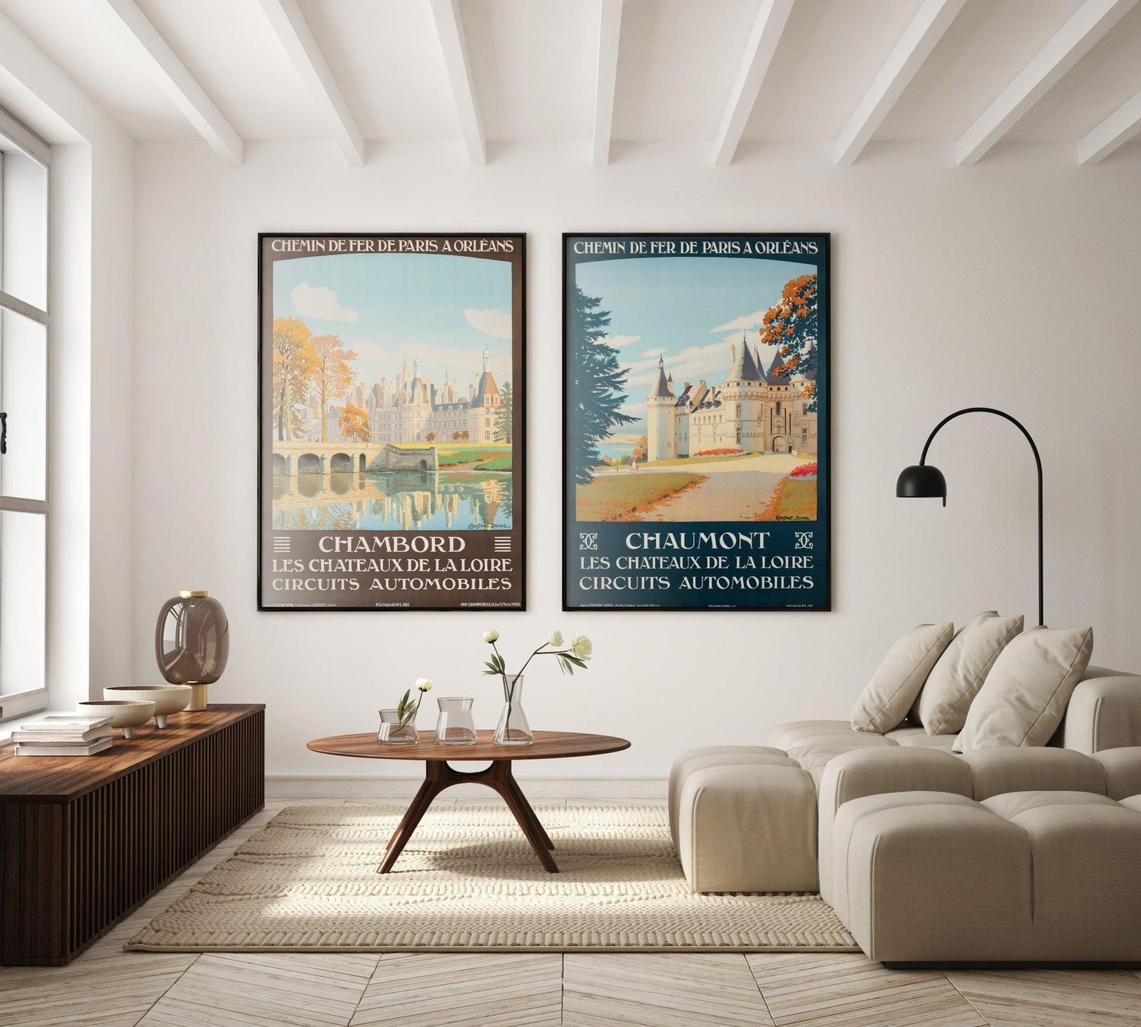 Chaumont C1928 Franse Spoorweg Reisadvertentieposter, Contant Duval photo furniture