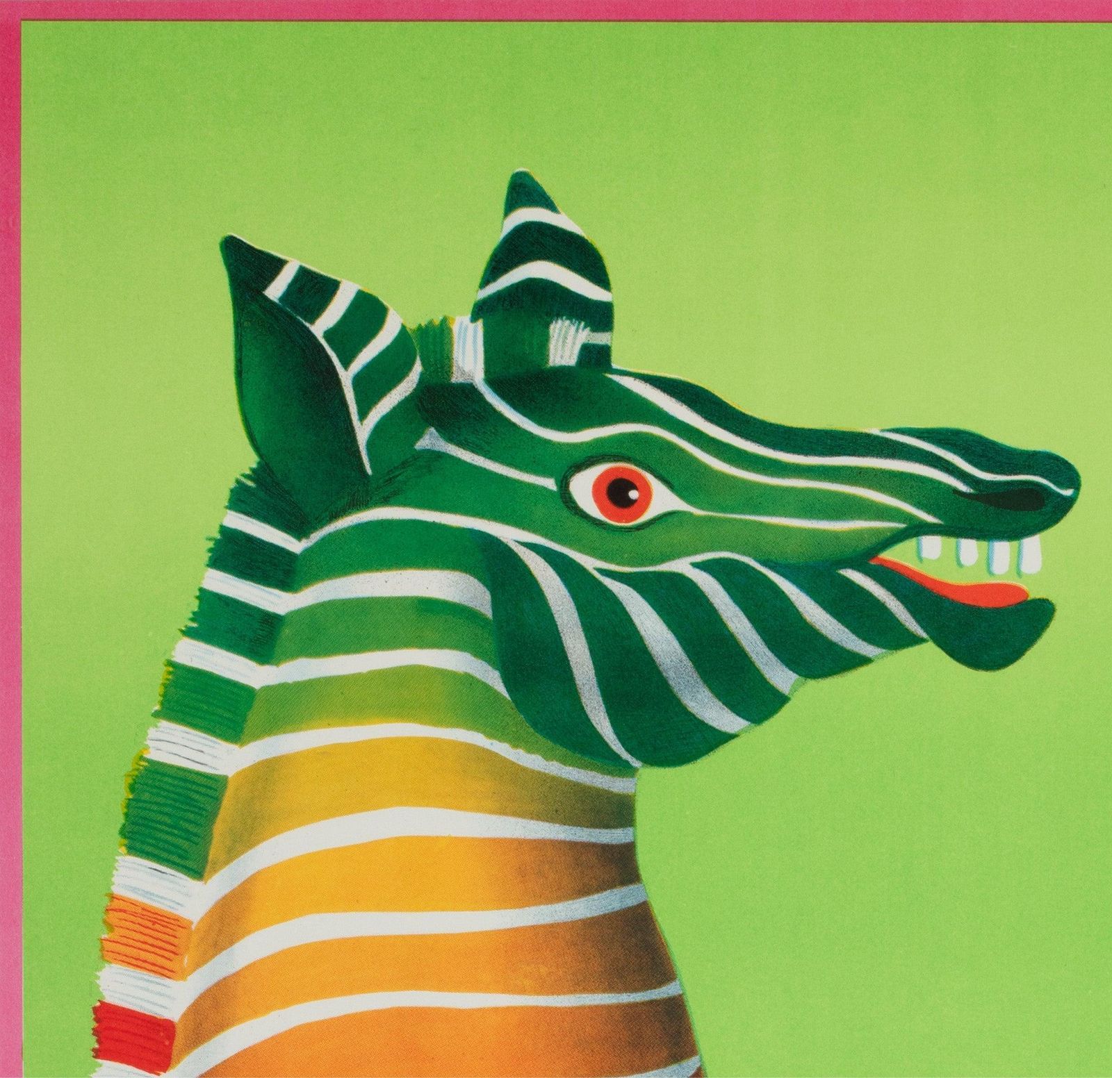 Cyrk Zebra Acrobat 1979 Polish Circus Poster, Hubert Hilscher photo for sale