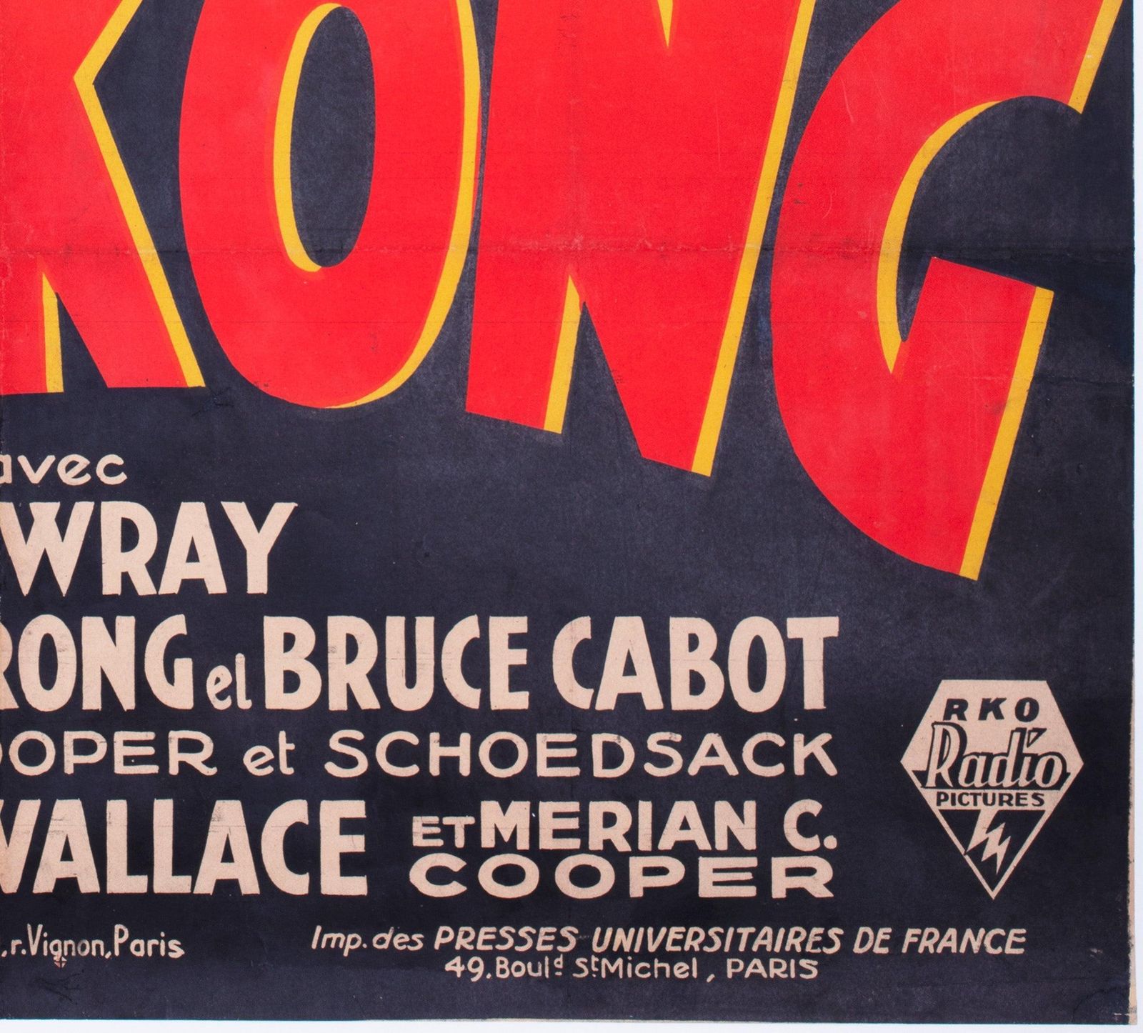 Affiche de cinéma King Kong 1933, Grande Style A, Roland Coudon photo vintage