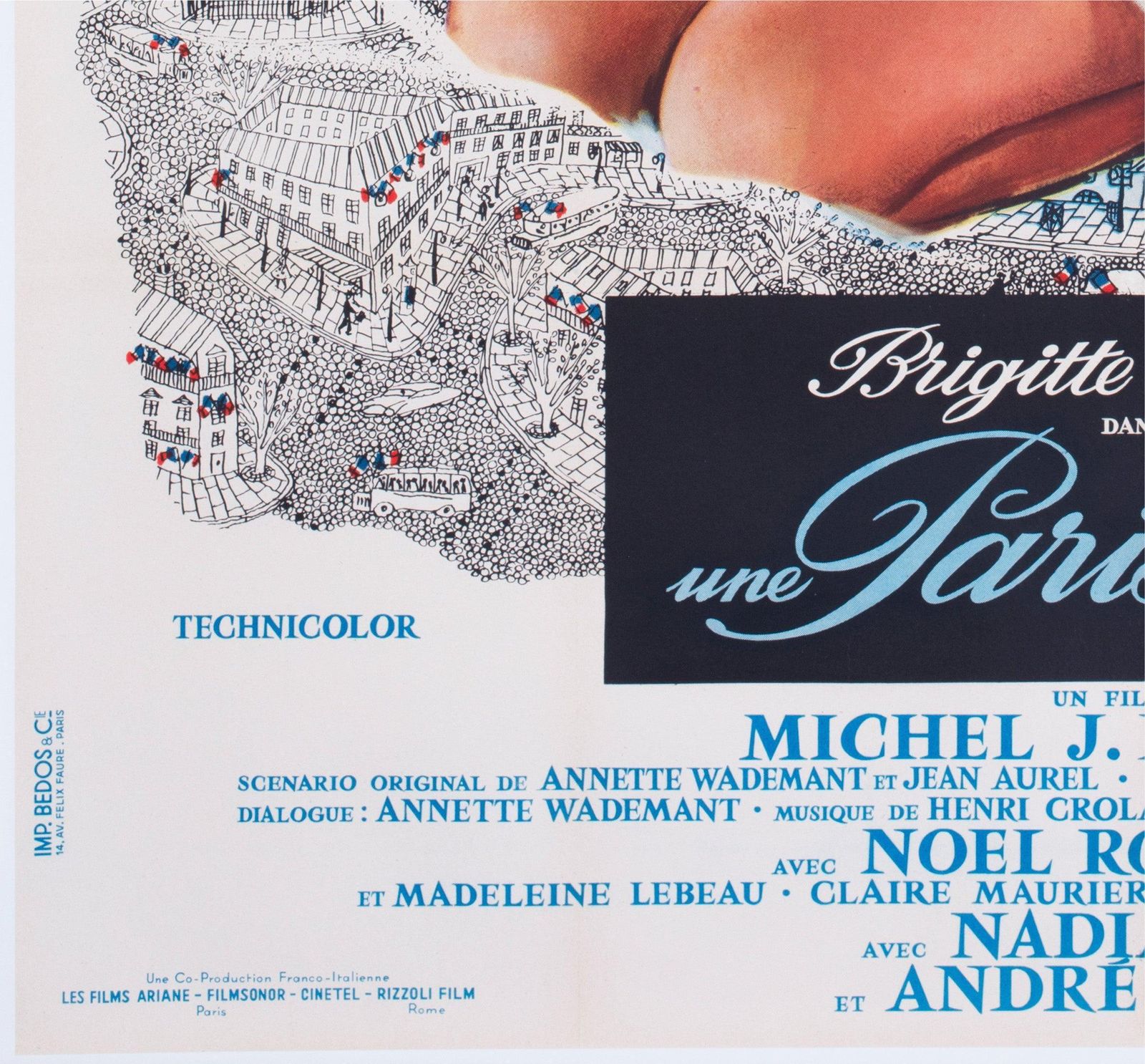 Une Parisienne 1957 French Grande Film Poster photo buy