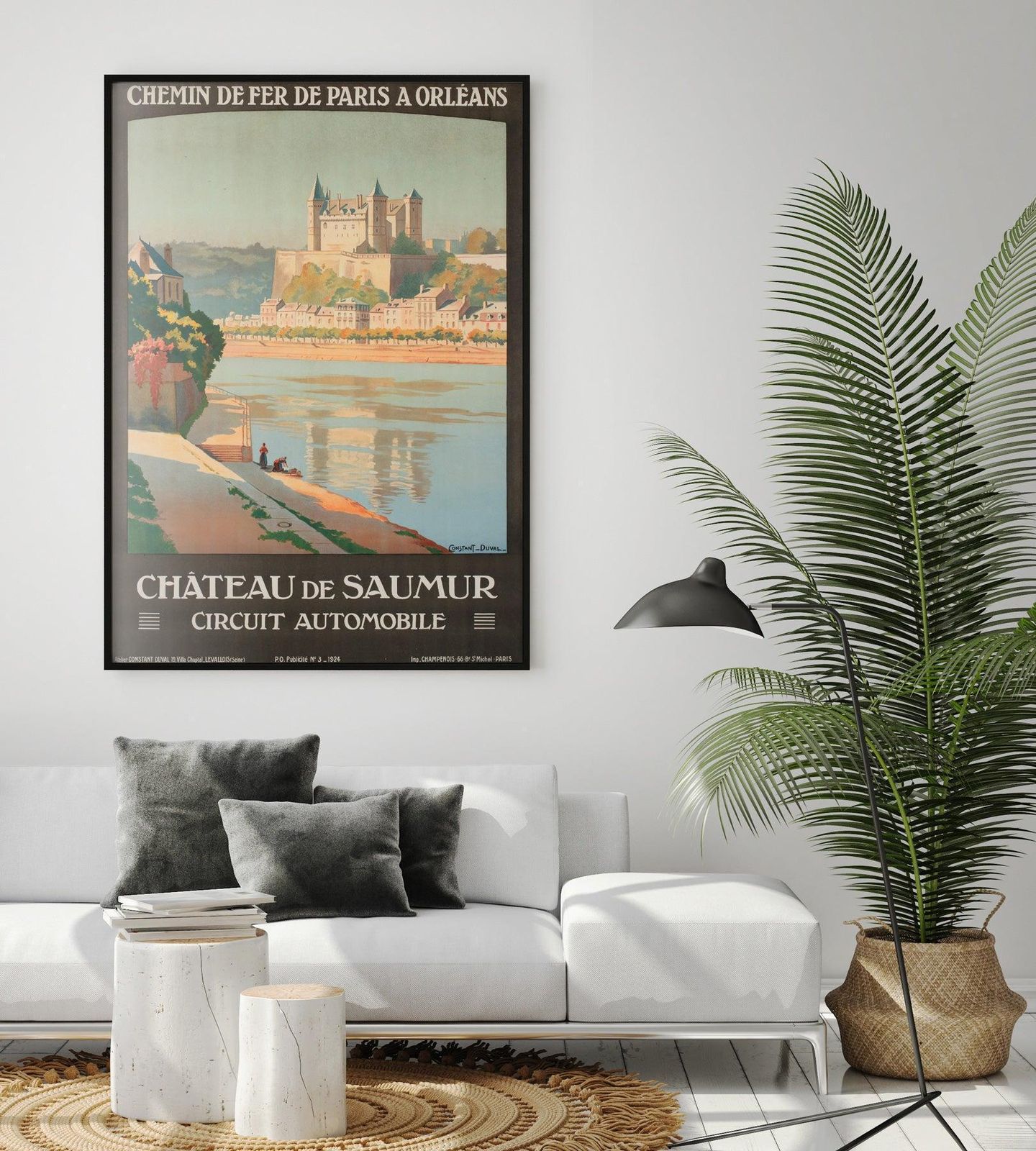 Chateau De Saumur C1924 French Travel Advertsing Poster, Constant Duval photo furniture