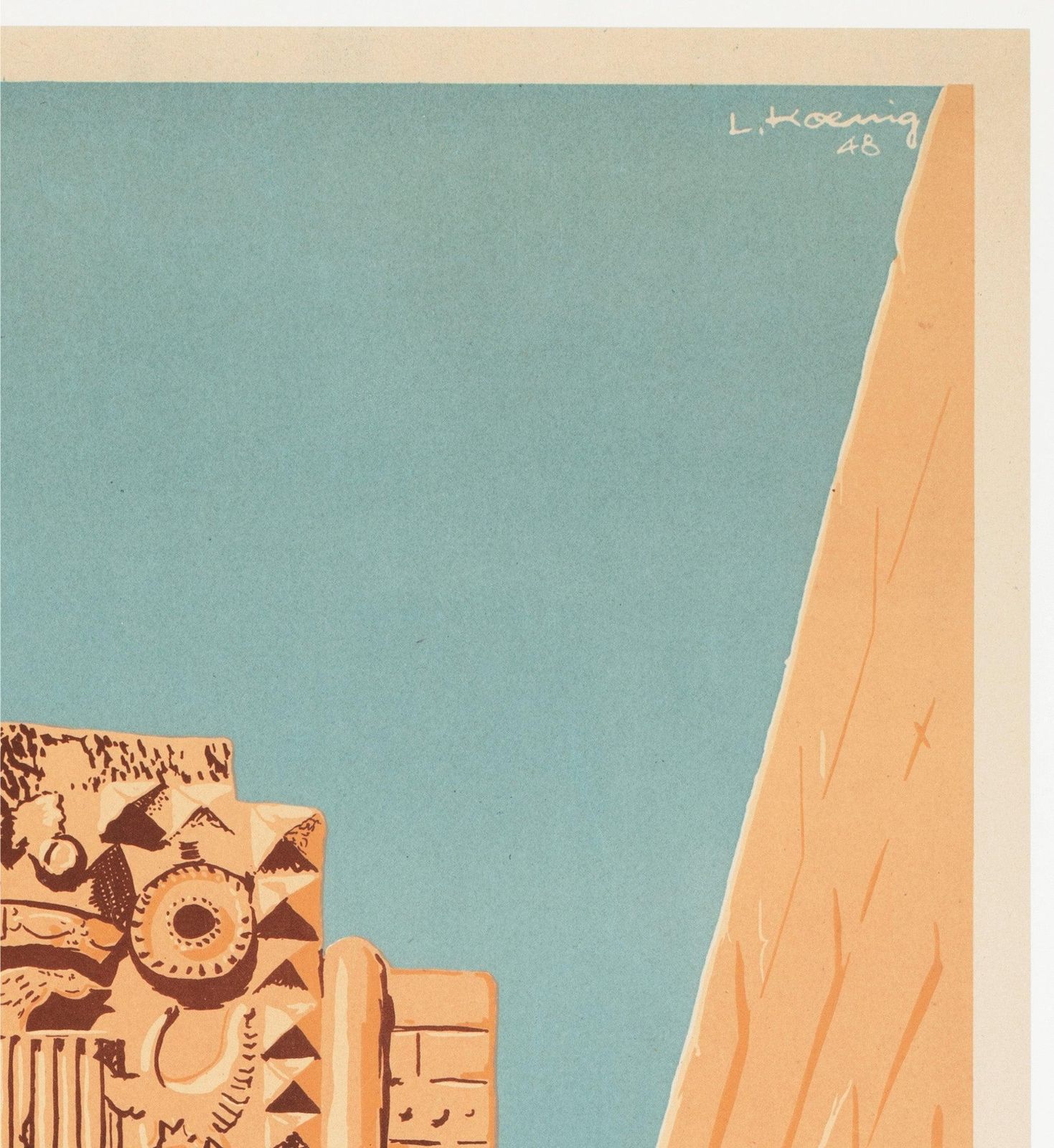Algeria 1948 Oran Travel Advertising Poster Travel Poster, Koenig photo Art