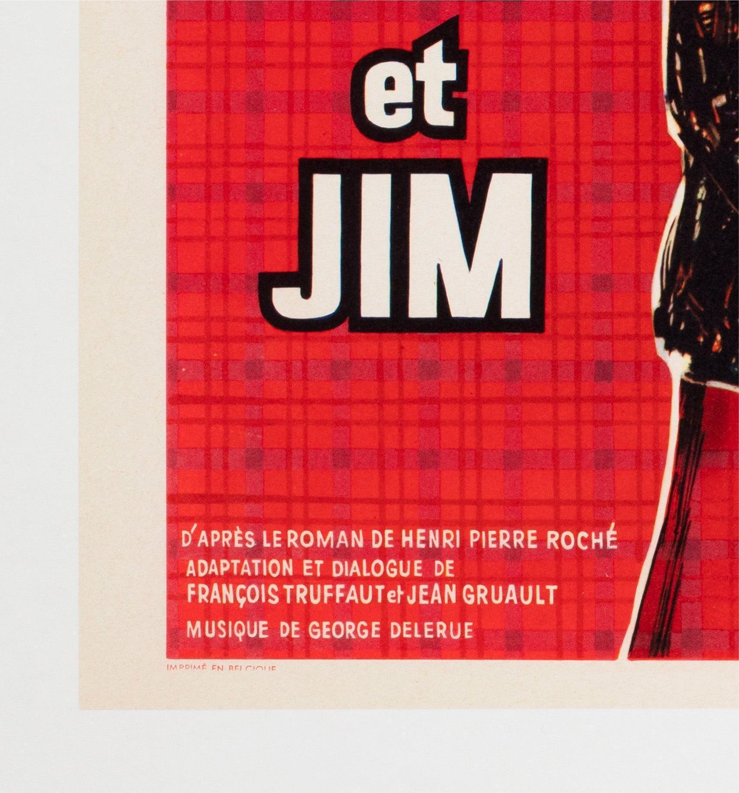Jules And Jim 1962 Belgian Film Poster photo vinterior