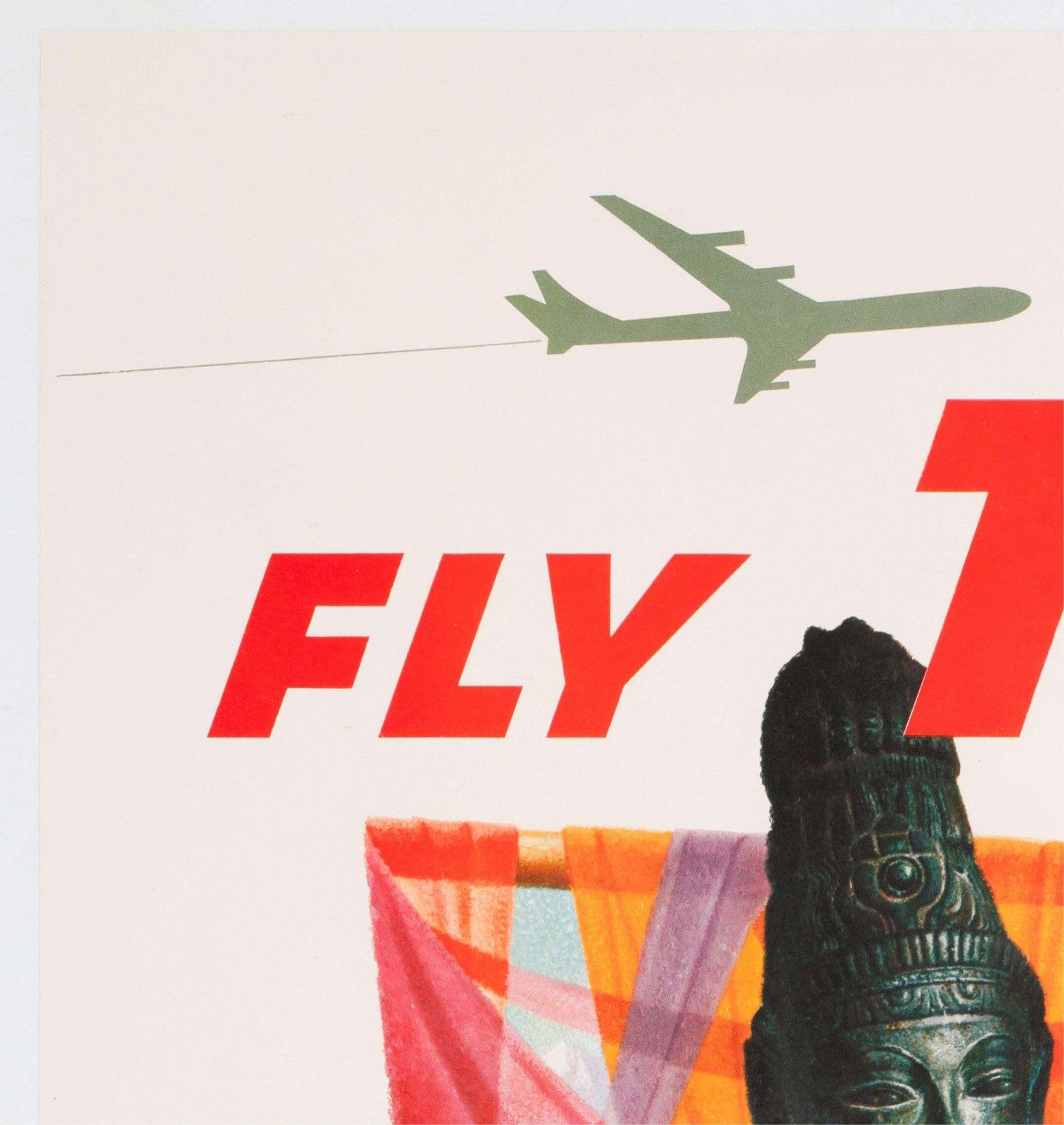 Affiche publicitaire TWA Orient, années 1960, par David Klein photo for sale