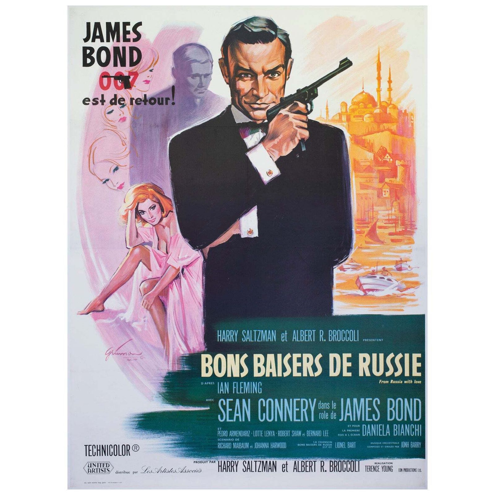 From Russia With Love 1964 French Grande filmposter, Boris Grinsson