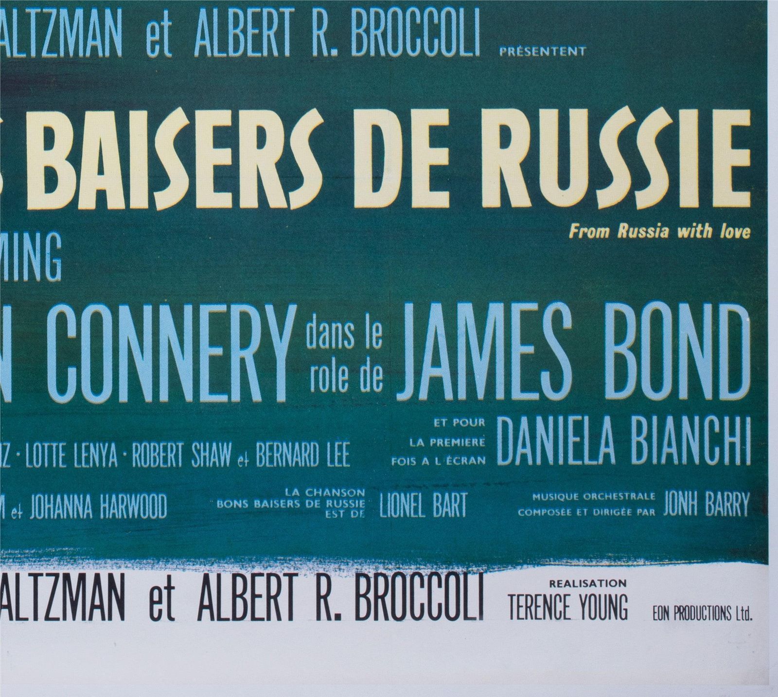 Affiche de cinéma française Grande, From Russia With Love, 1964, Boris Grinsson photo vintage