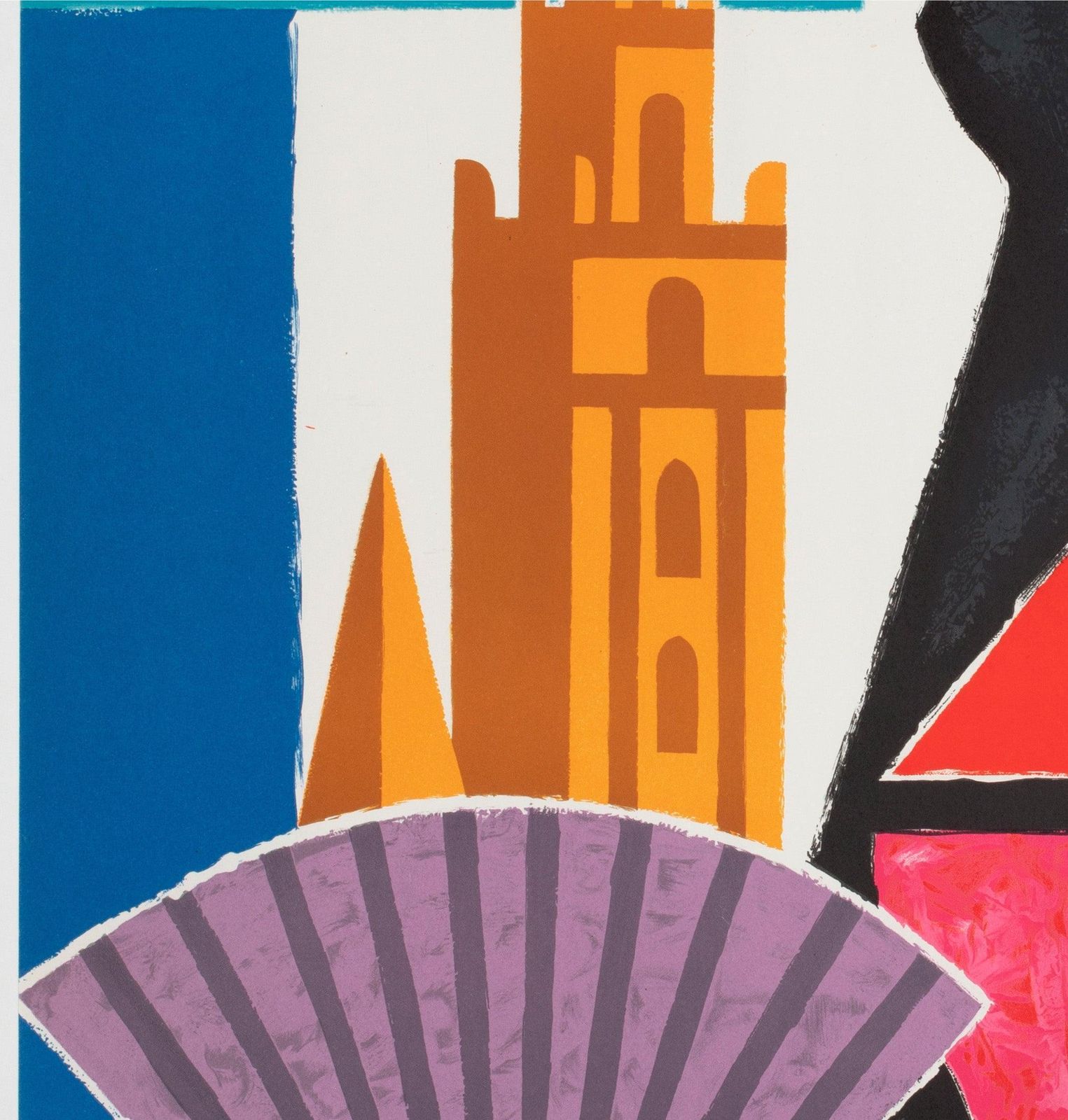 Affiche publicitaire Air France Spain, années 1960, Guy Georget photo 1256.0