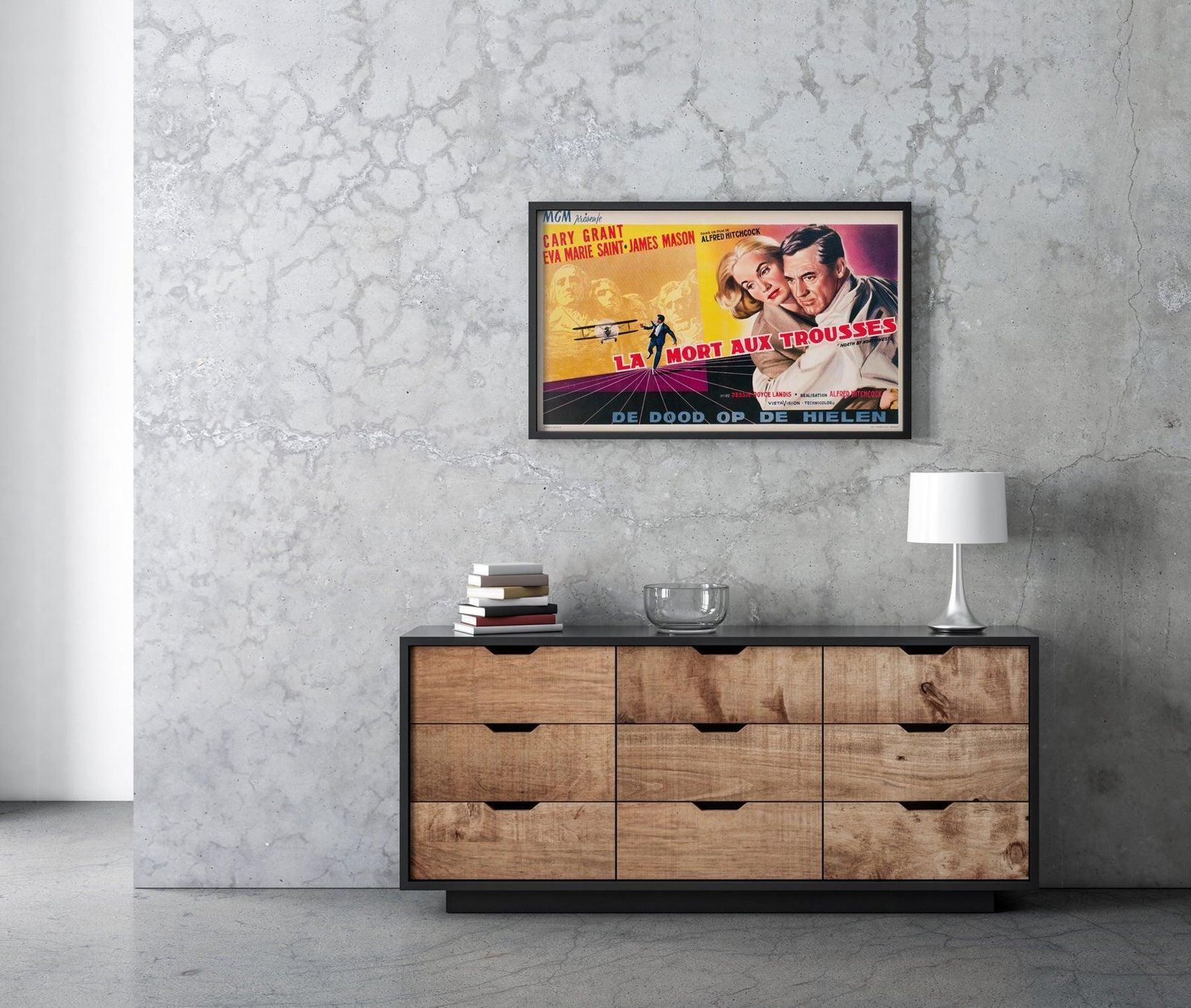 North By Northwest 1959 Belgian Film Poster photo furniture