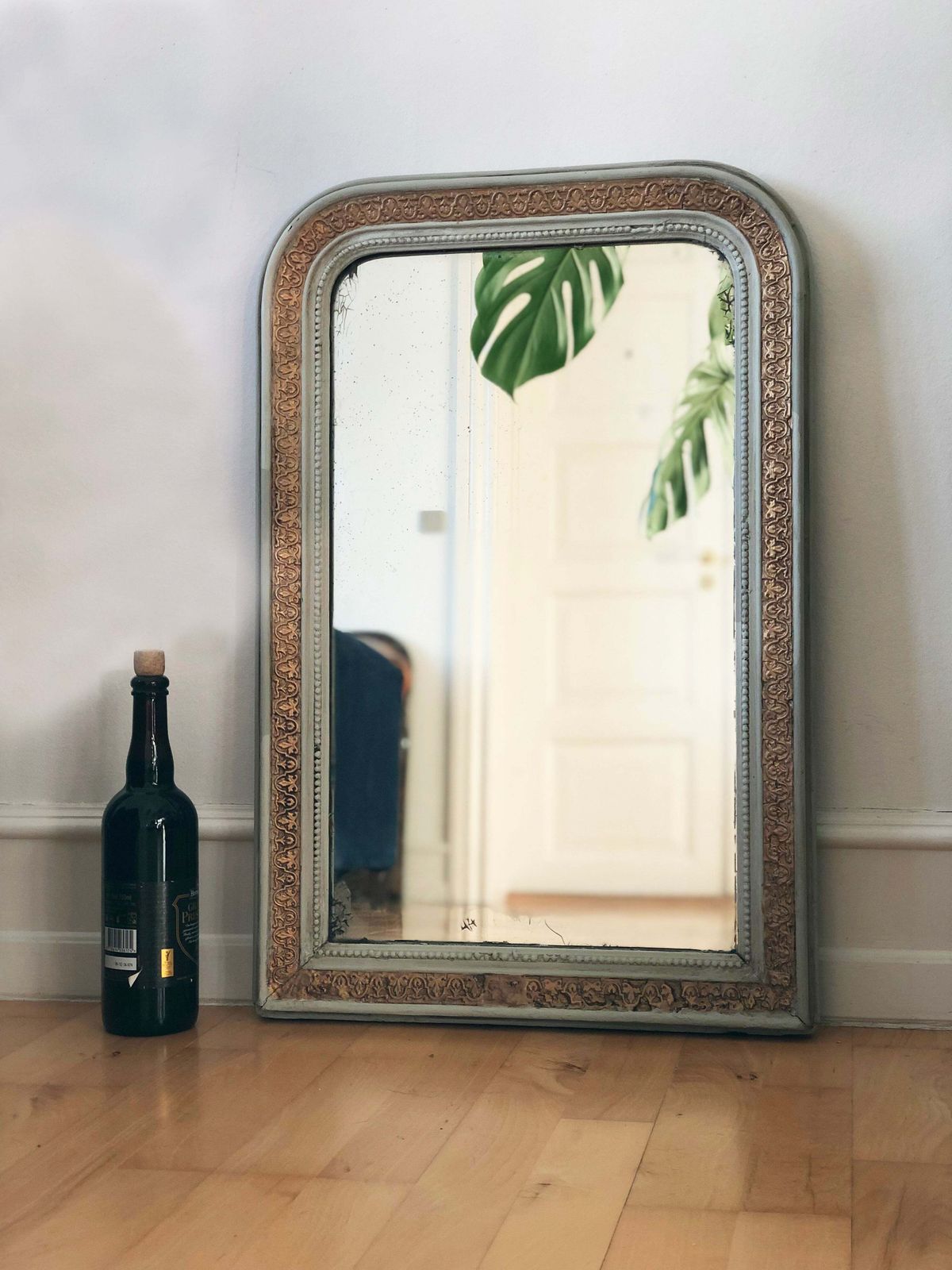 Antique French Louis Philippe Mirror – Cream And Gold, Late 19th Century photo buy