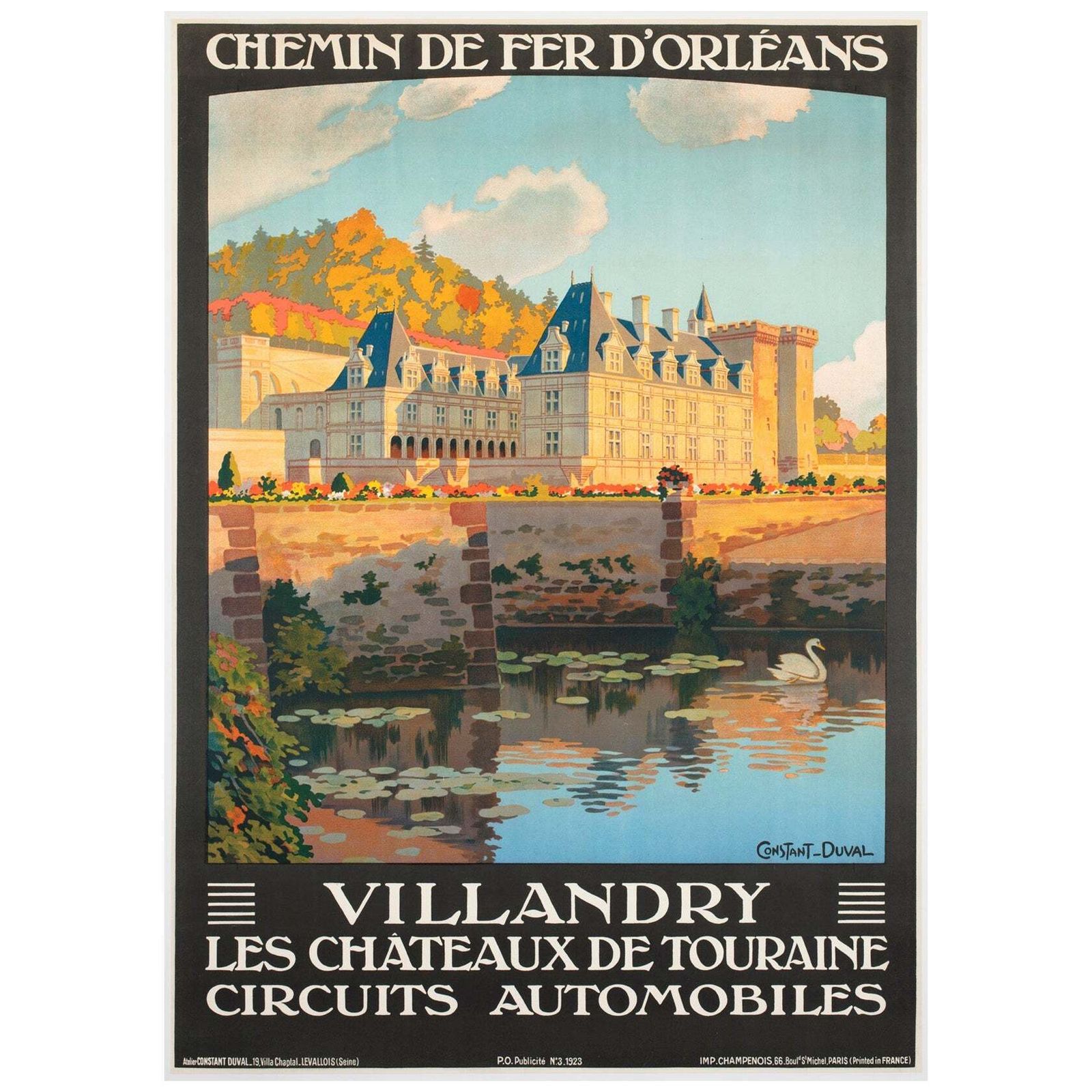 Villandry C1923 French Travel Advertising Poster, Constant Duval