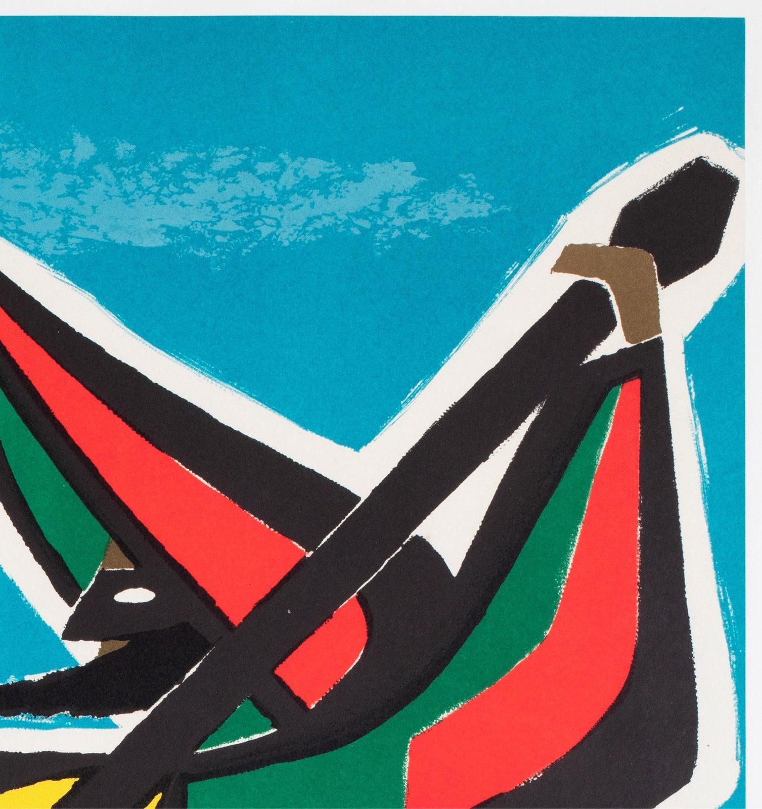 Affiche publicitaire vintage Air France Italie, années 1960, par Guy Georget photo Art