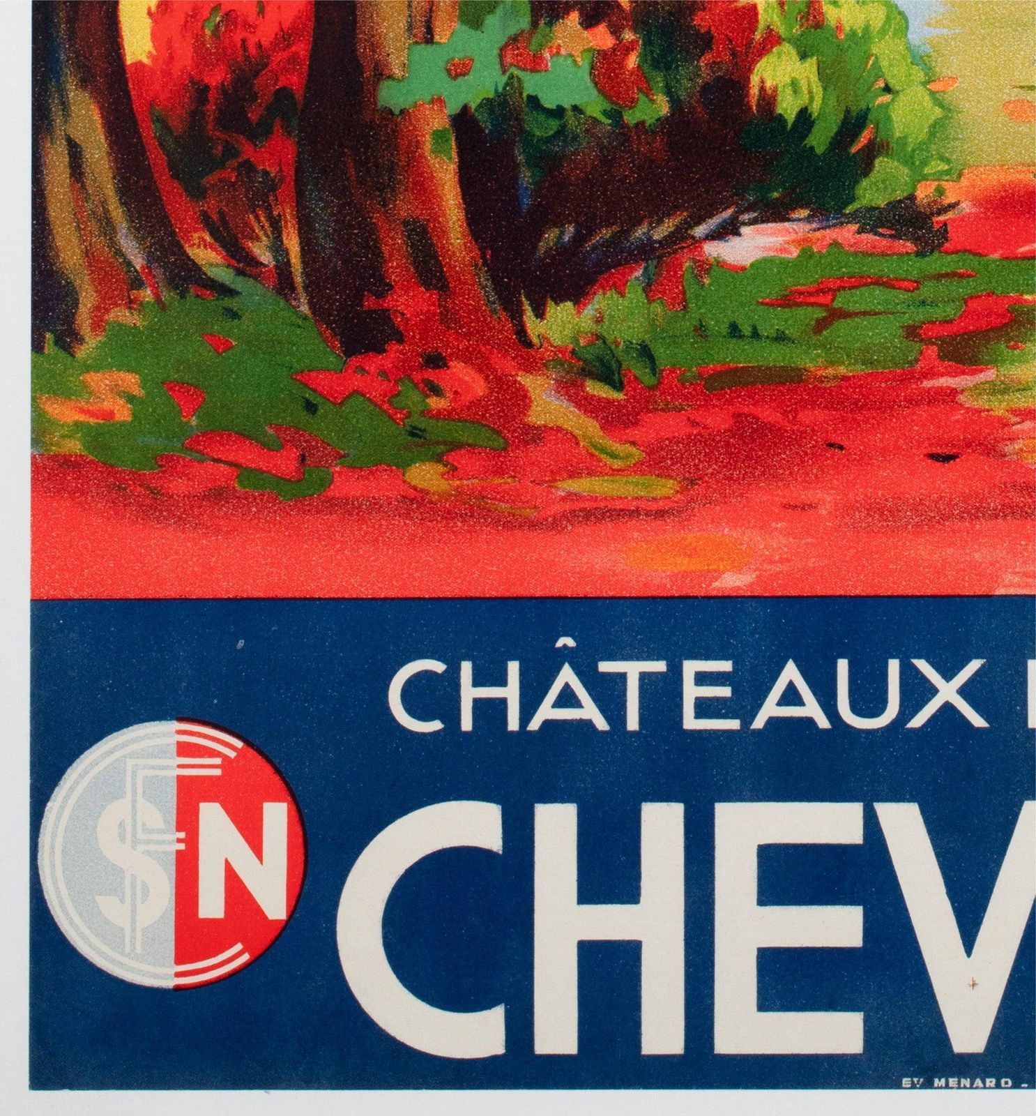 Affiche publicitaire SNCF pour Cheverny, C1937, par E. Paul Champseix photo buy