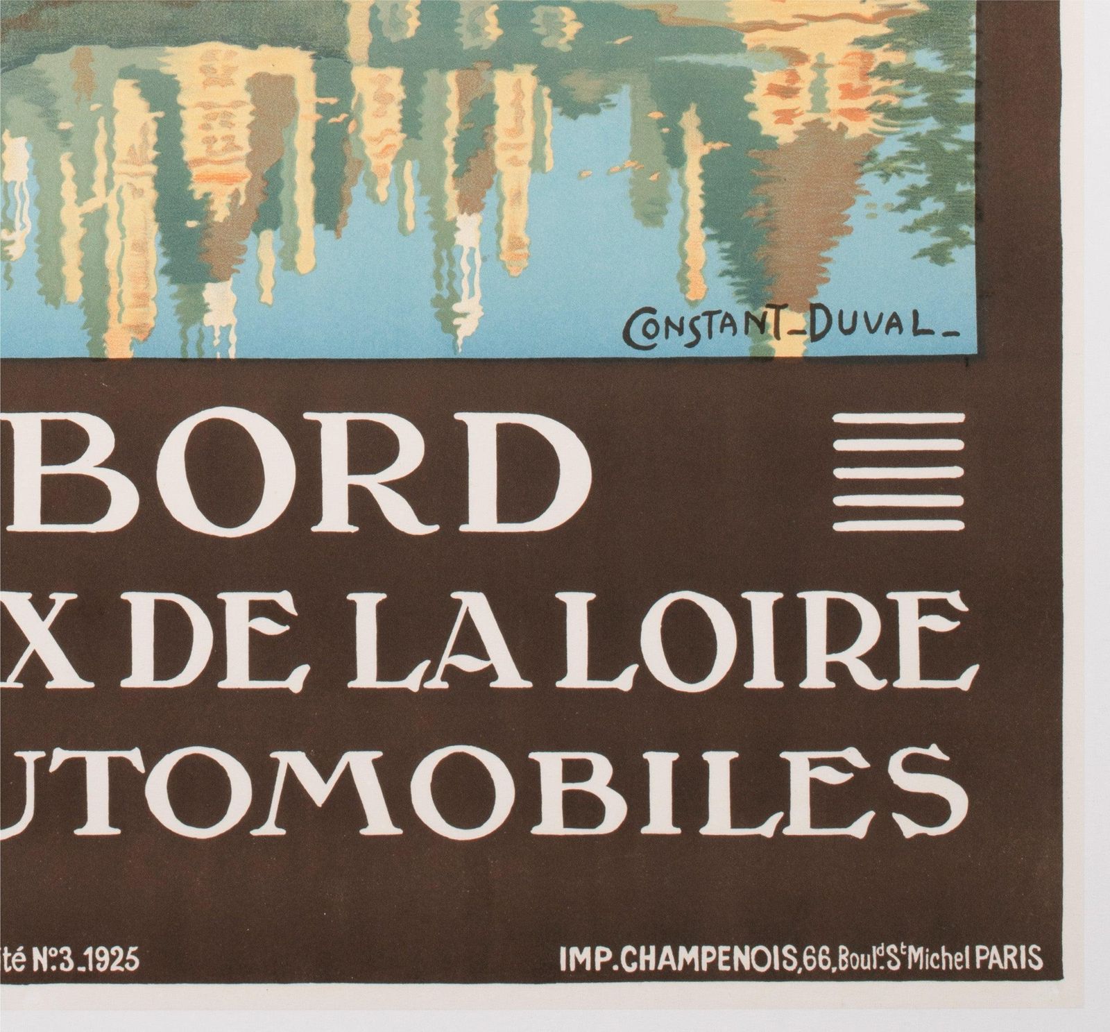 Affiche publicitaire de voyage Chambord C1925, Constant Duval photo vintage