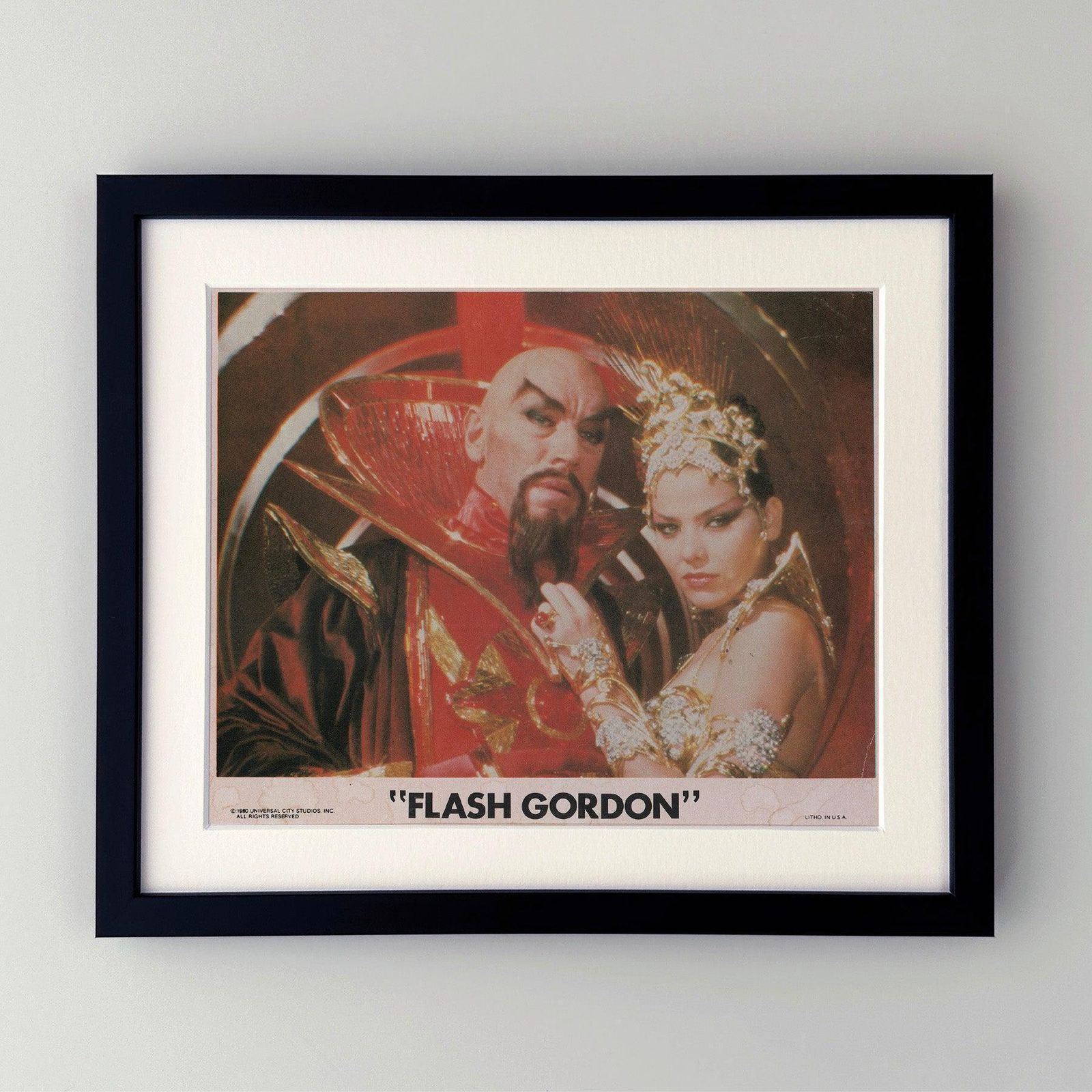 Carte de lobby Flash Gordon 1980, encadrée photo furniture