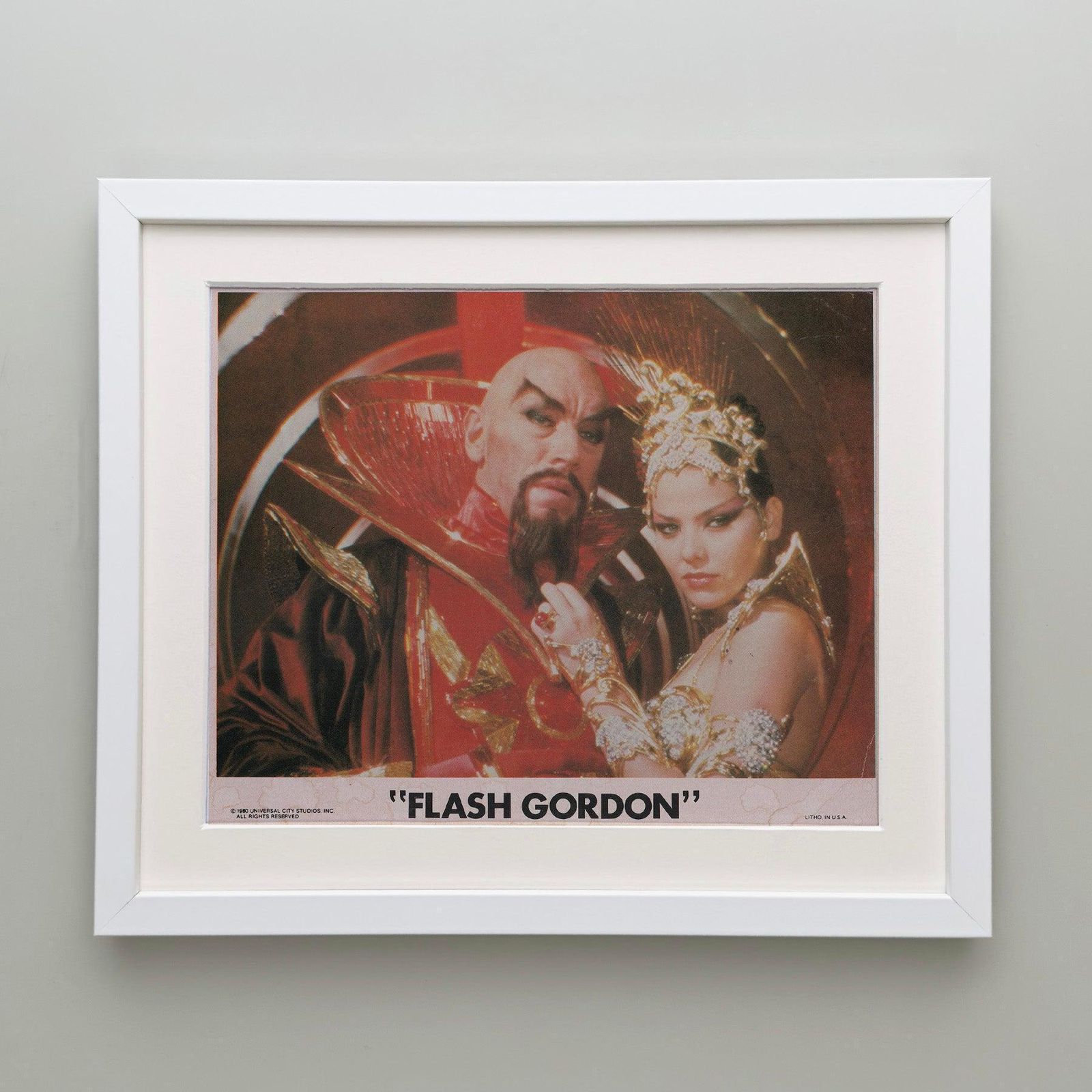 Carte de lobby Flash Gordon 1980, encadrée photo Art