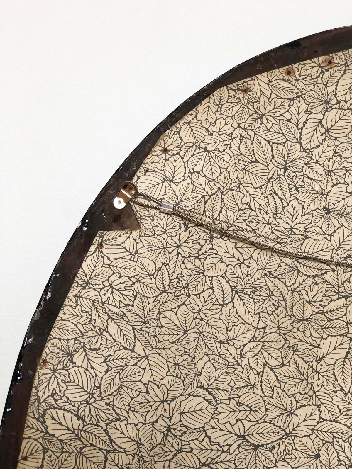 Home Decor Large Antique French Louis Philippe Oval Mirror – Black And Gold, Late 19th Century photo