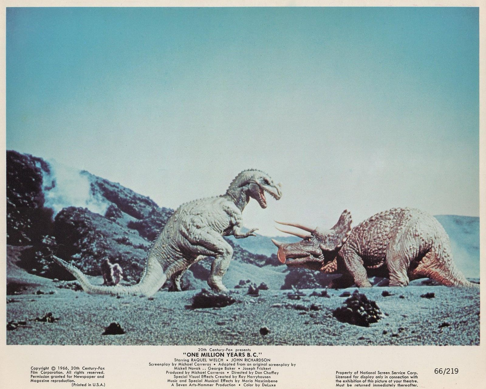 Lobby card du film One Million Years BC (1966), encadrée photo vinterior